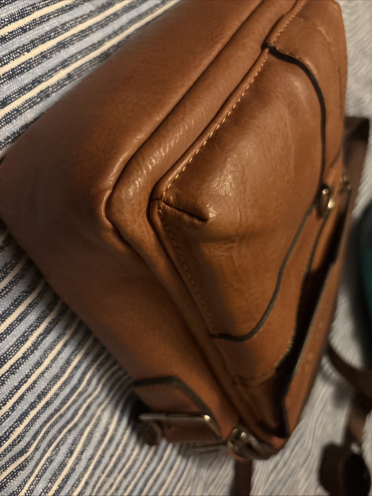 WEIXIER Brown Solid Crossbody Bag for Men, Shoulder Strap, Zip Closure
