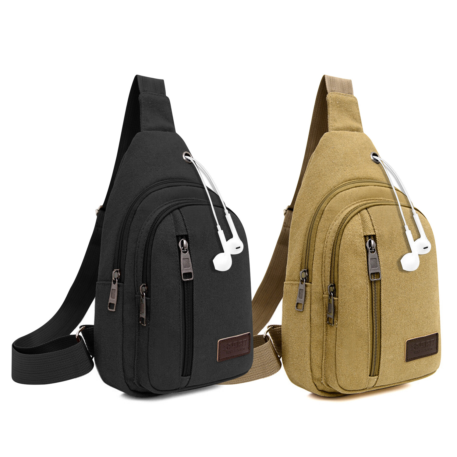 Sling Small Crossbody Bag Men Women Shoulder Bag Chest Bag Oxford Casual Travel