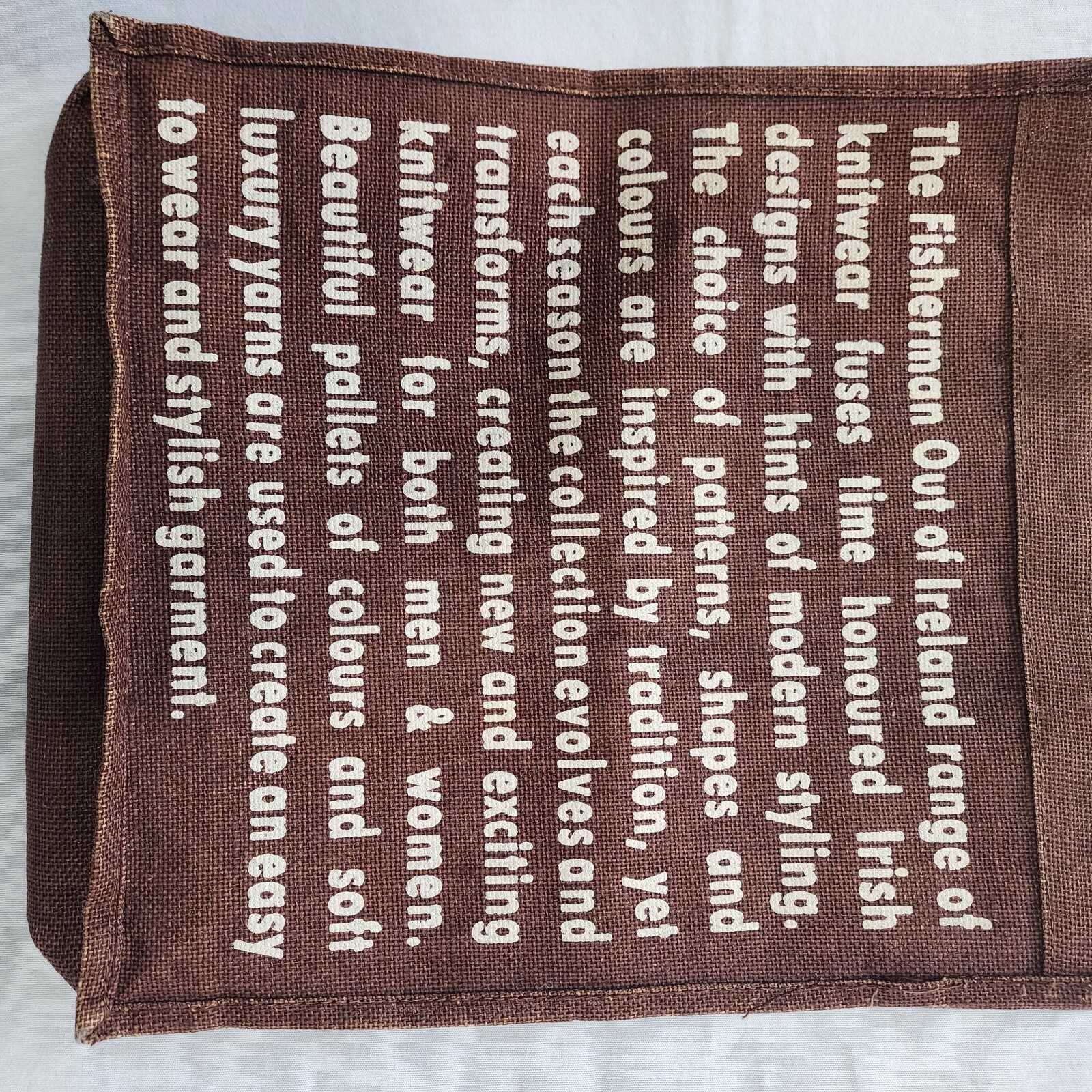 Fisherman Out Of Ireland Tote Bag Burlap Jute Natural Reusable