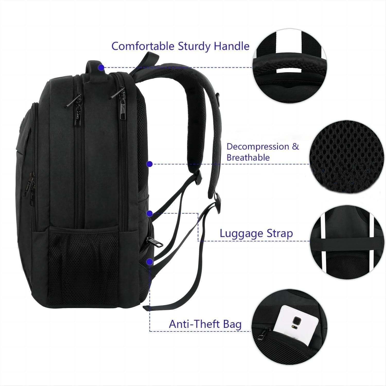 MATEIN Business Laptop Backpack, 15.6 Inch Travel Work Bag for Men Women | Wa…
