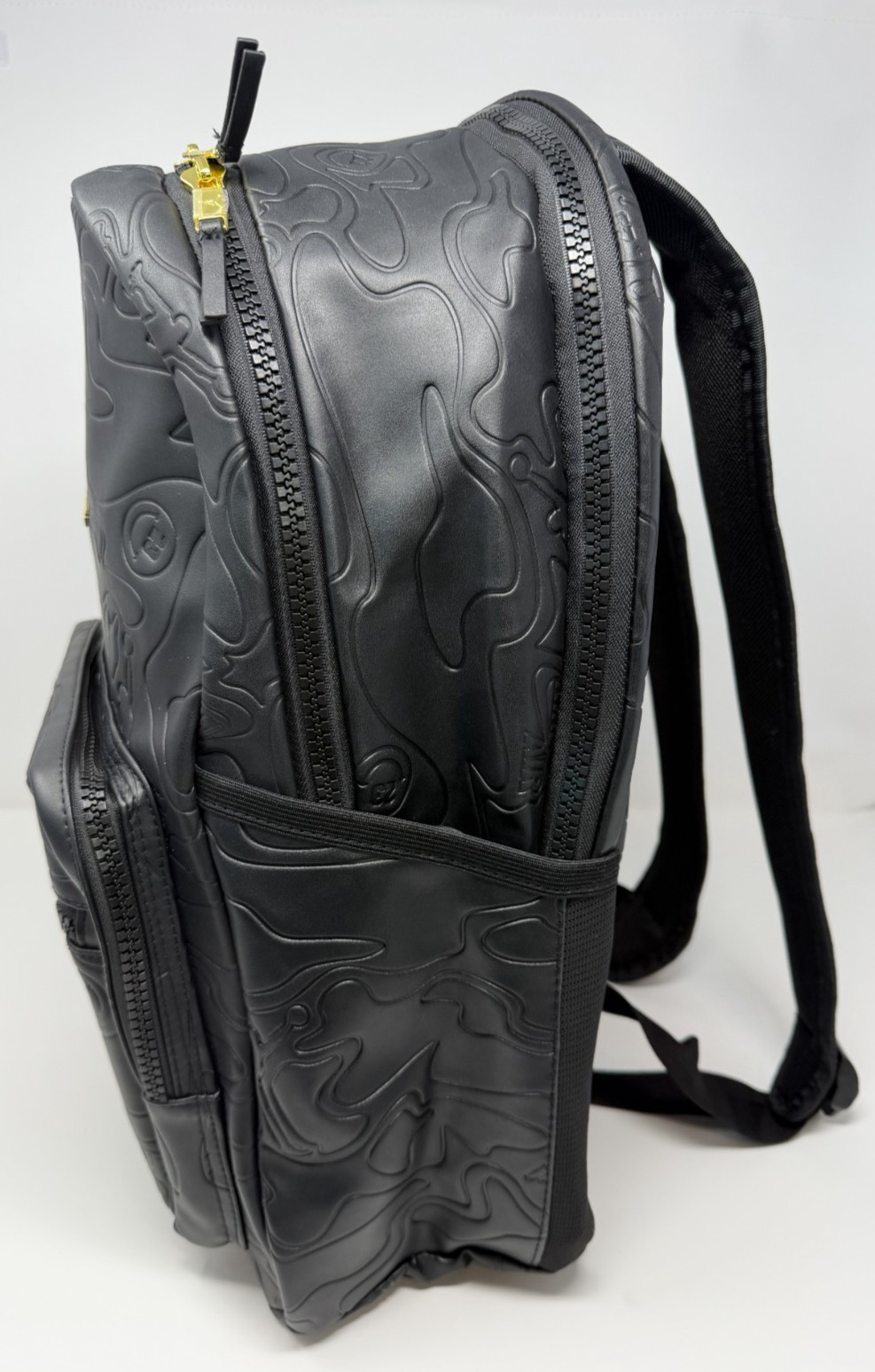 Jordan Topographic Borough Backpack Leather Black Metal Jumpman MA9005-K5X NWT