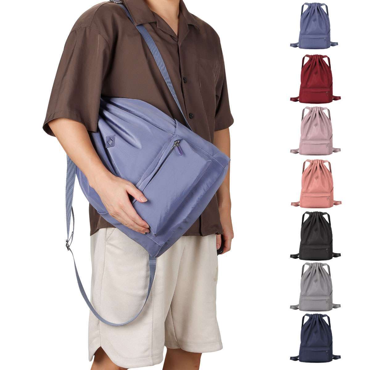 Waterproof Drawstring Bag Gym Bag String Bag Sackpack Cinch Shoulder Backpack US
