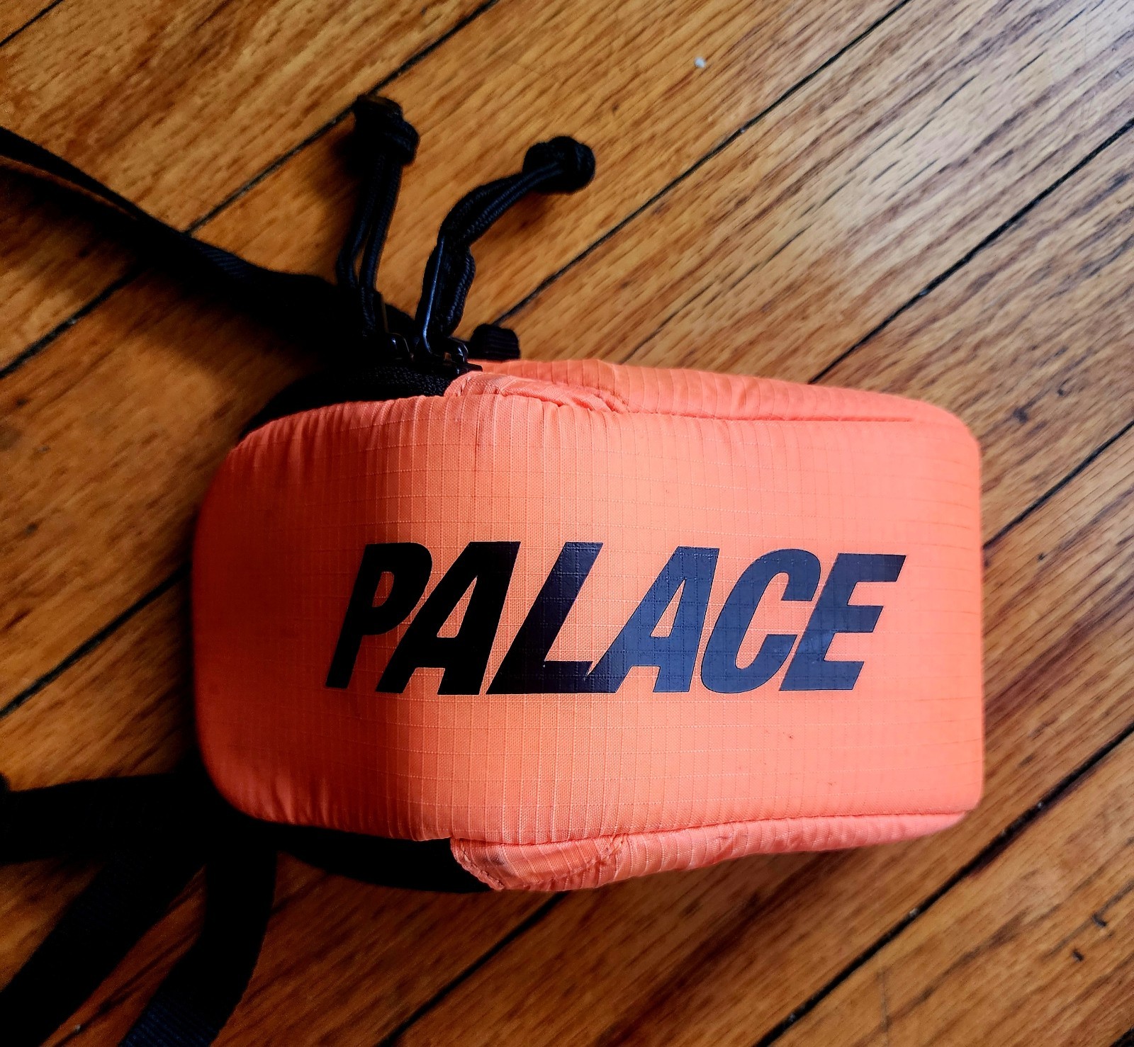 Palace Orange Zip Crossbody Bag Shoulder Strap Casual Solid + Stickers