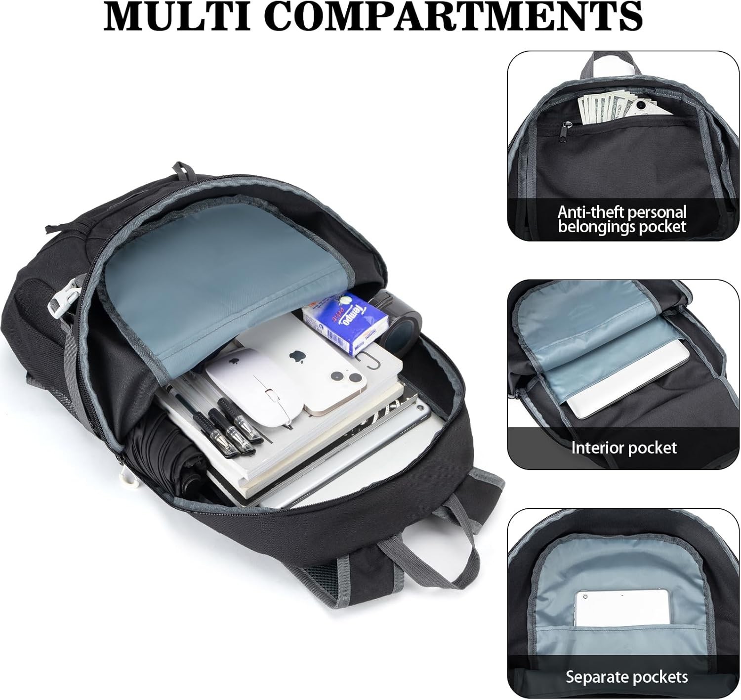 Mochilas De Hombre Impermeable Antirrobo Escolares Para Viajes Negocios