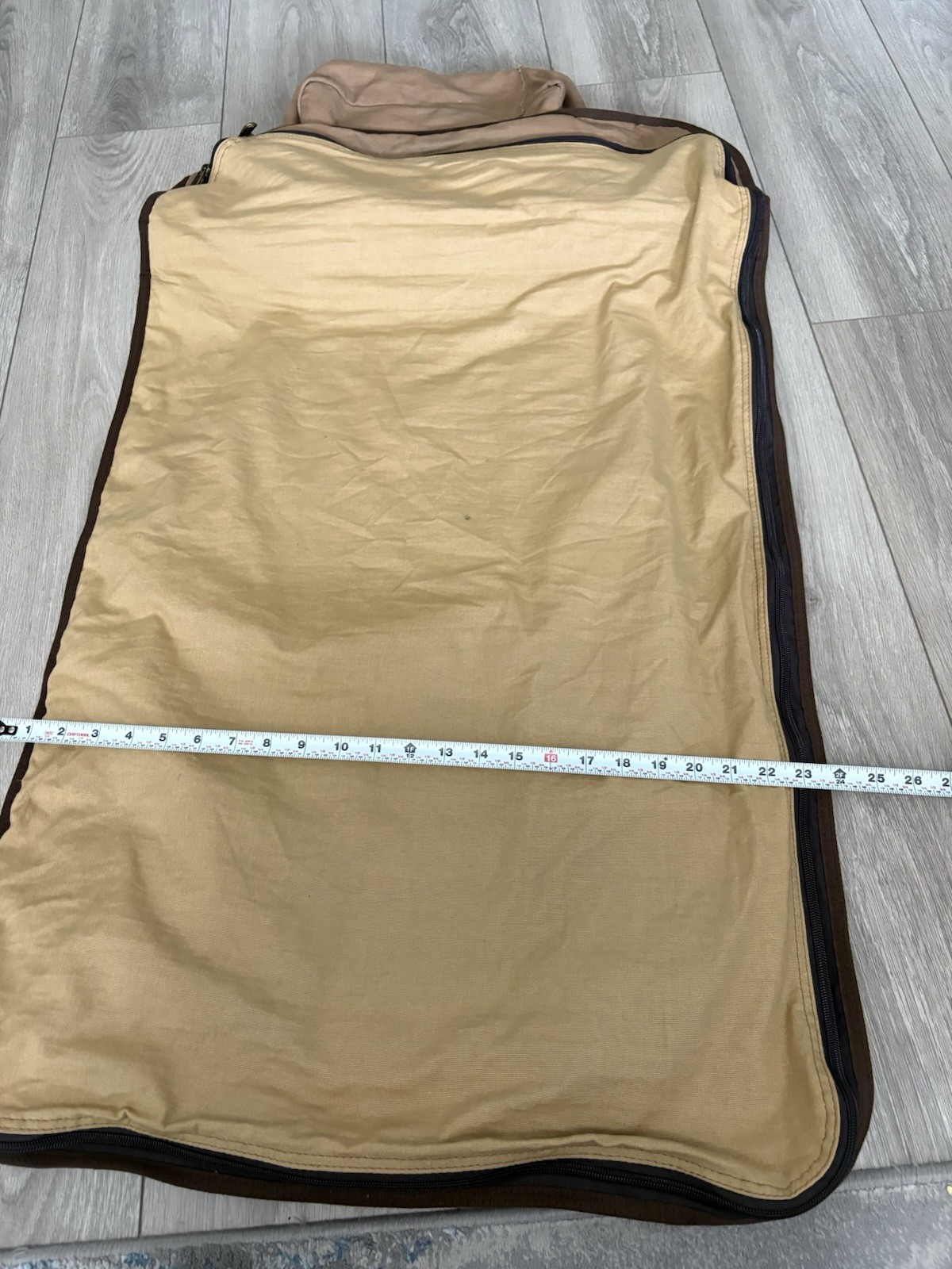 Duluth Trading Canvas Leather One Night Stand Garment Bag Suit Carrier Travel