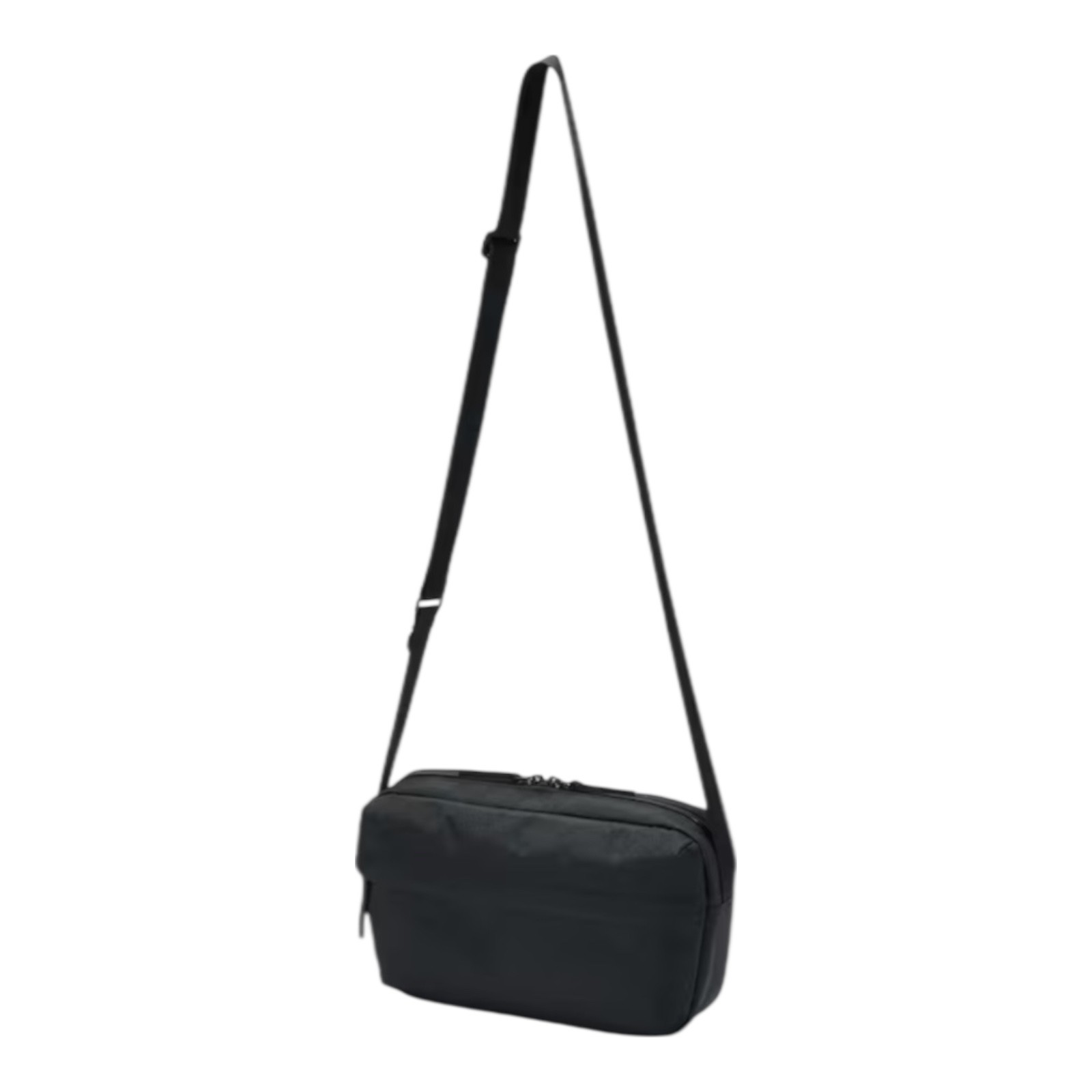 MUJI Water Repellent Shoulder Bag Black Back Pocket Compact