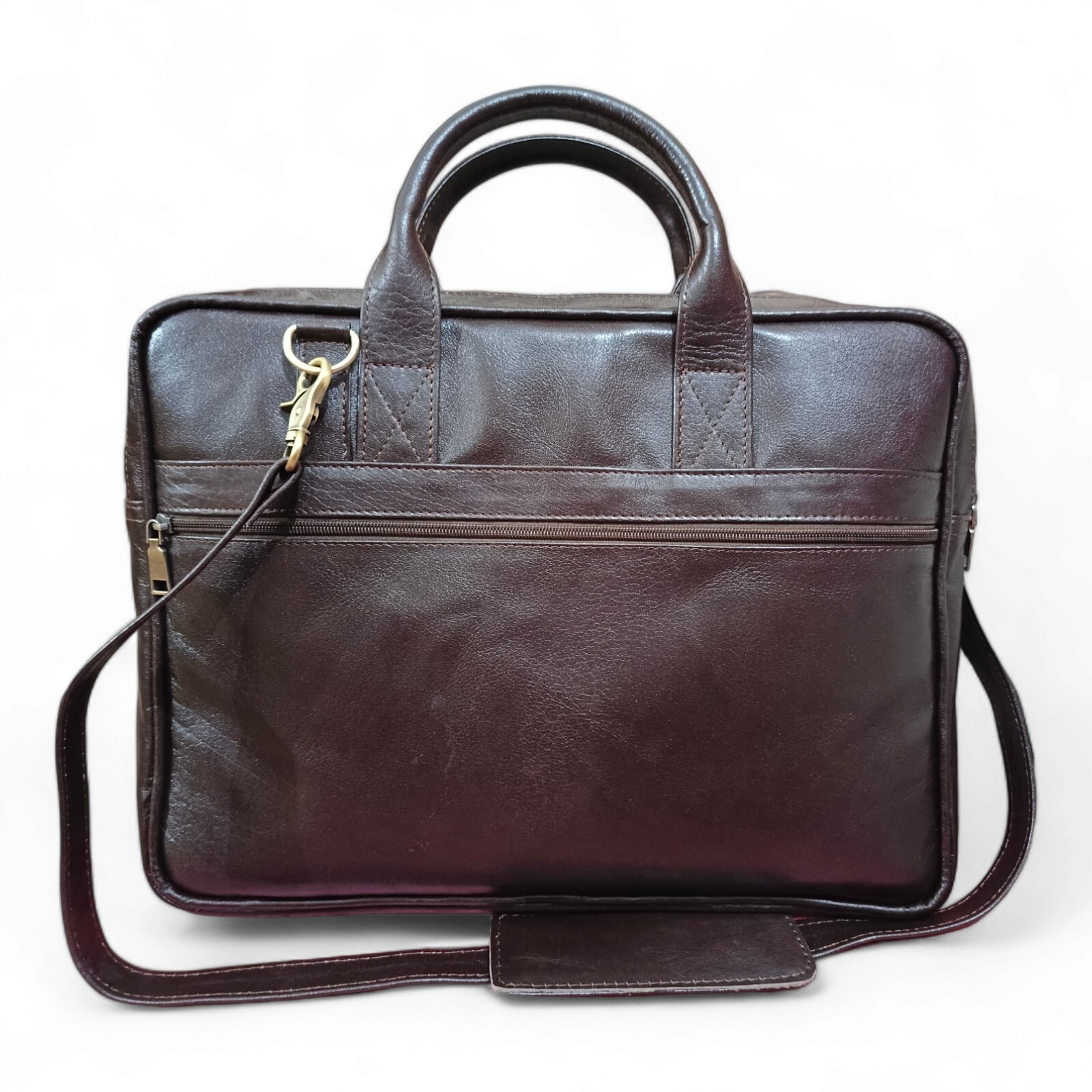 Real Leather Laptop Bag Shoulder Strap Top Handle Briefcase Messenger Office Bag