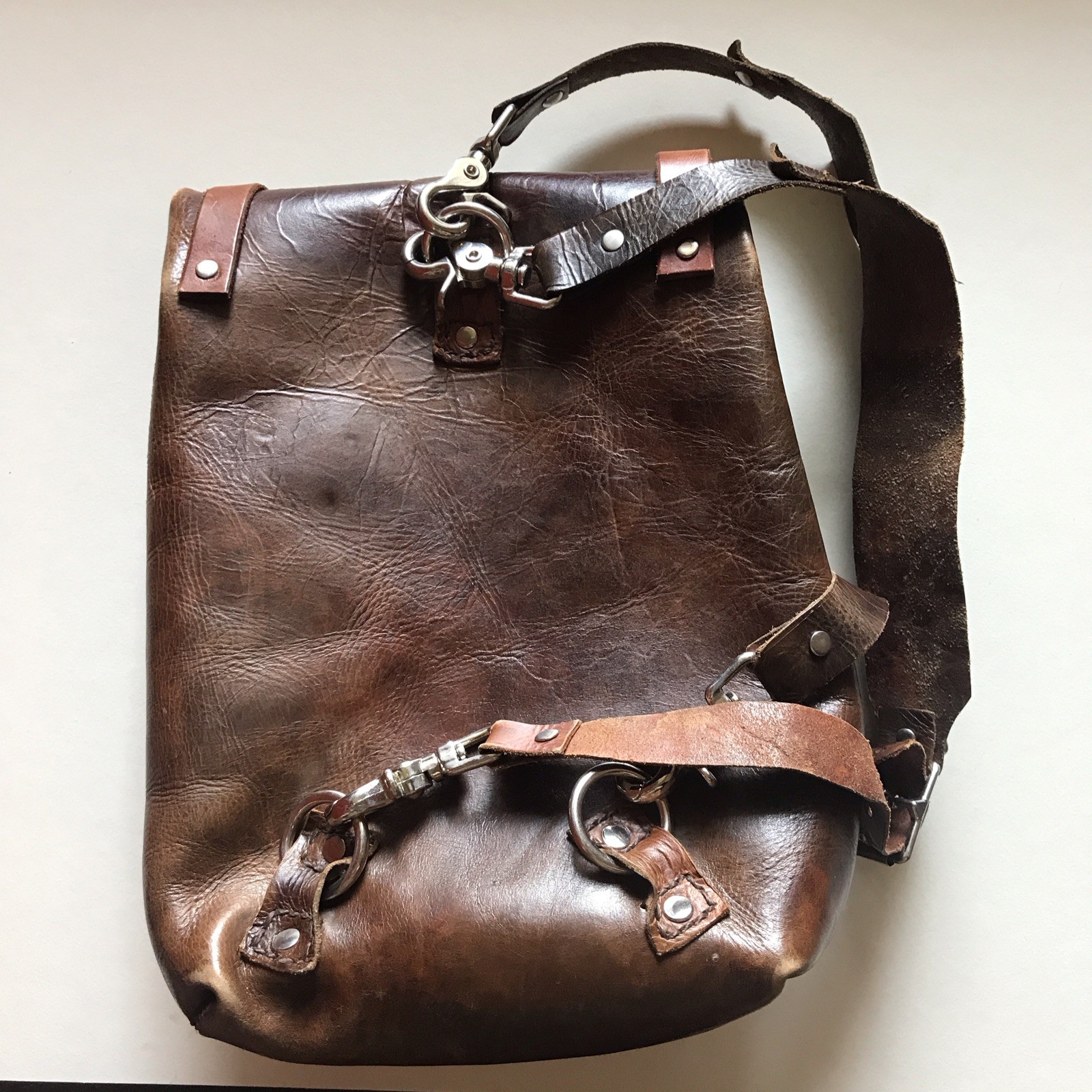 One-Of-a-Kind Custom Handmade Brown Leather Backpack