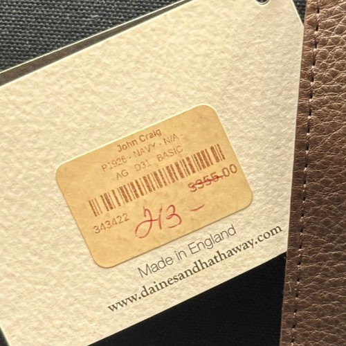 $355 New Daines & Hathaway Ventile Canvas Leather Backpack Navy Ventile DUFFLE