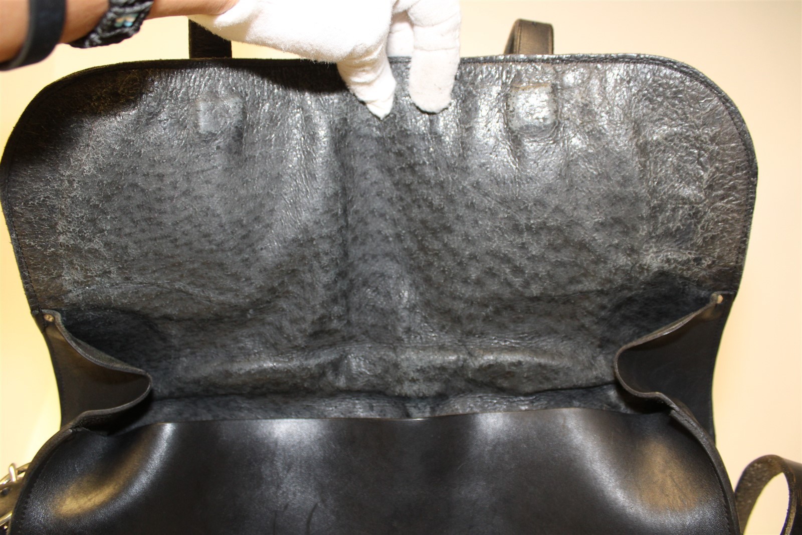 Premium Thick Leather Hand Crafted Large Black Messenger Bag