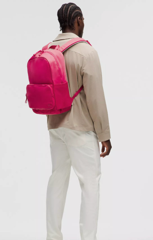 Lululemon Everywhere Backpack 22L Raspberry Coulis Sheer Oak Travel Laptop Bag