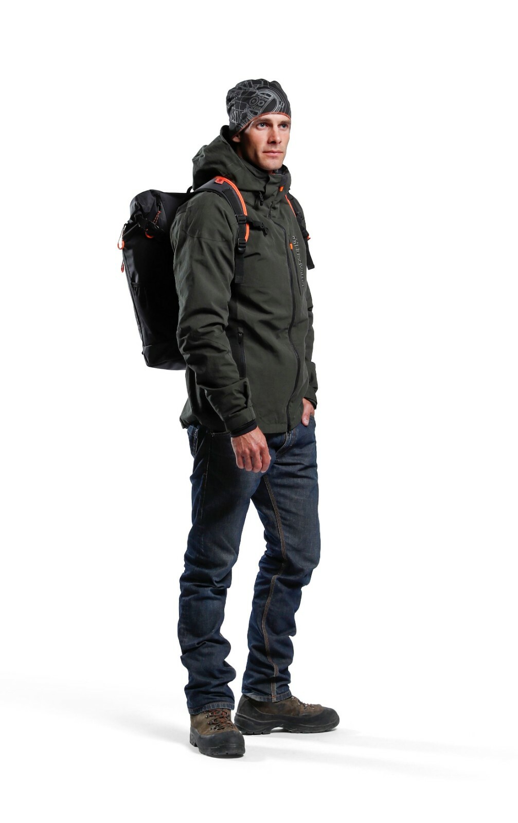 Husqvarna Heavy Duty Back Pack Gear Bag Multi-Pocket w/Rain Guard Book Bag Grey