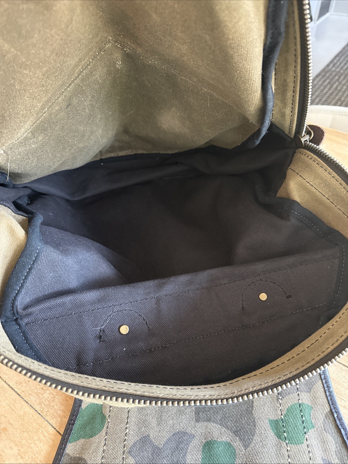 Filson Large Rugged Twill Rucksack Backpack Made In USA Camo Canvas