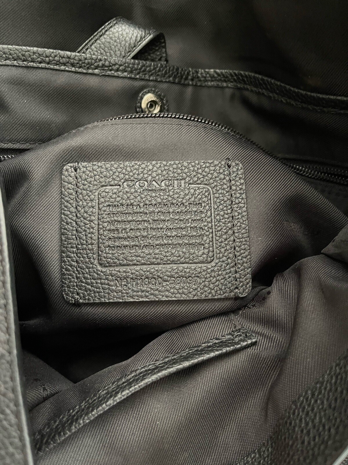 Coach 58097 Metropolitan Portfolio Briefcase, Pebbled Leather, Black, BEAUTIFUL!