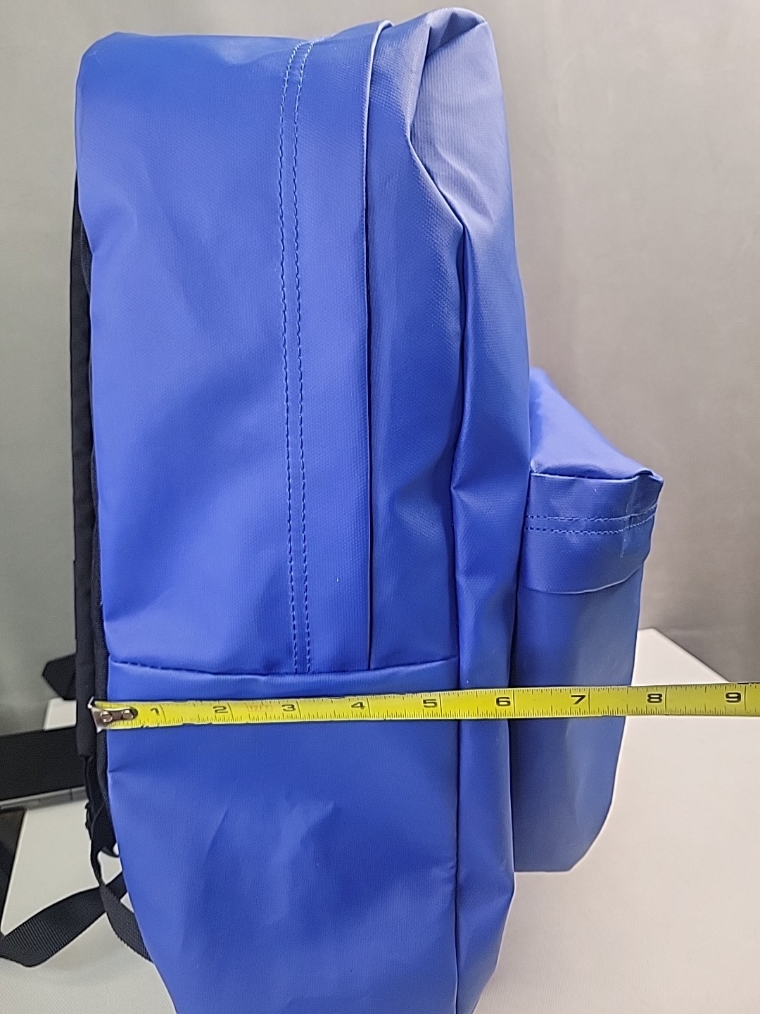 RARE JanSport Coated Royal Blue Backpack Hyperbreak Bag Water Bottle Holder