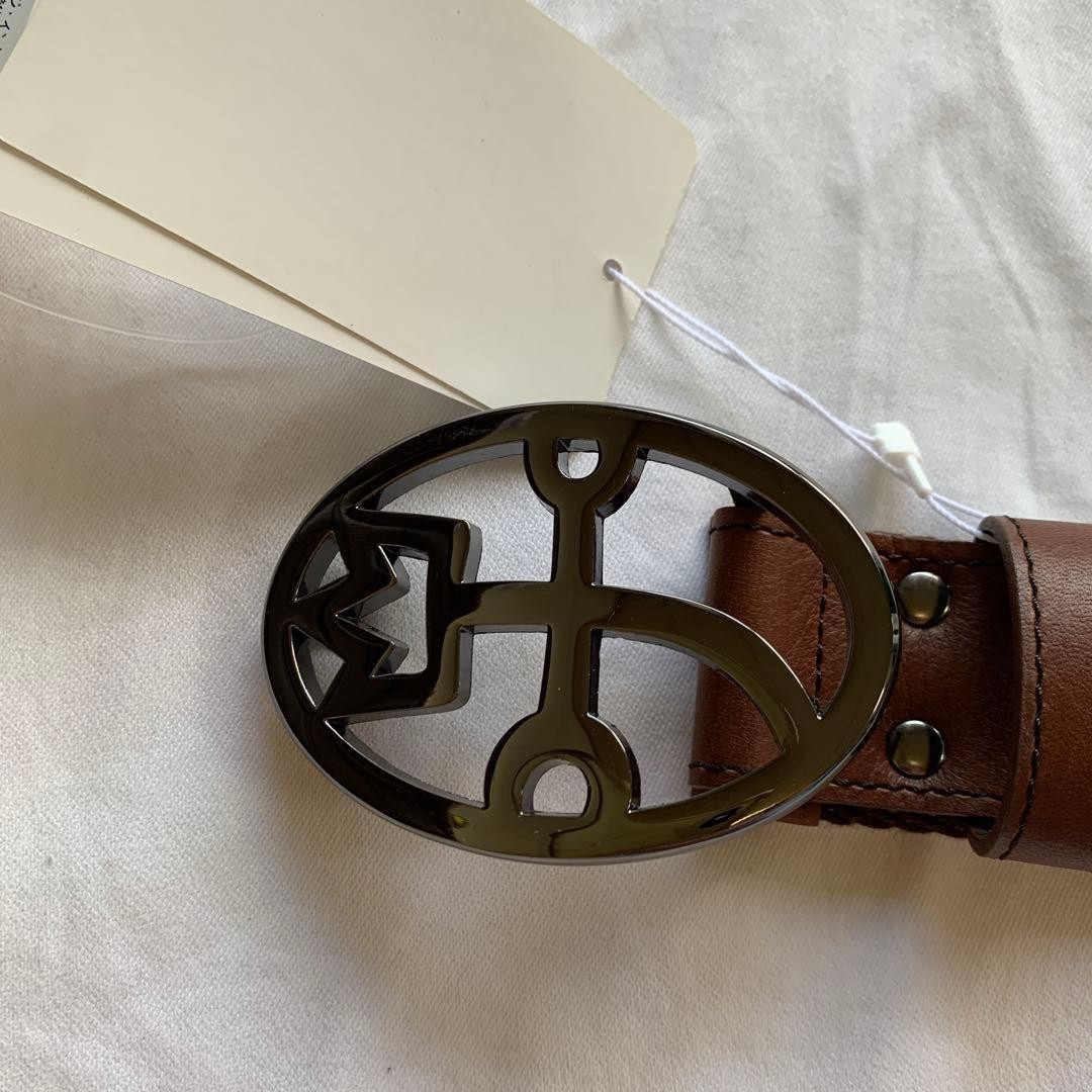 CASTELBAJAC JC de CASTELBAJAC Stripe Canvas Belt with Oval Buckle JC de CASTELBA