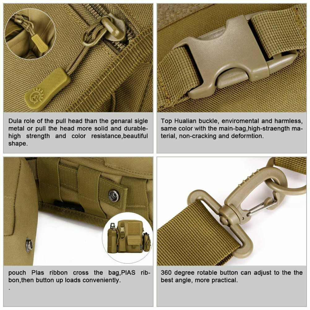 Outdoor Tactical Military Sling Chest Bag Molle Backpack Crossbody Shoulder Pack