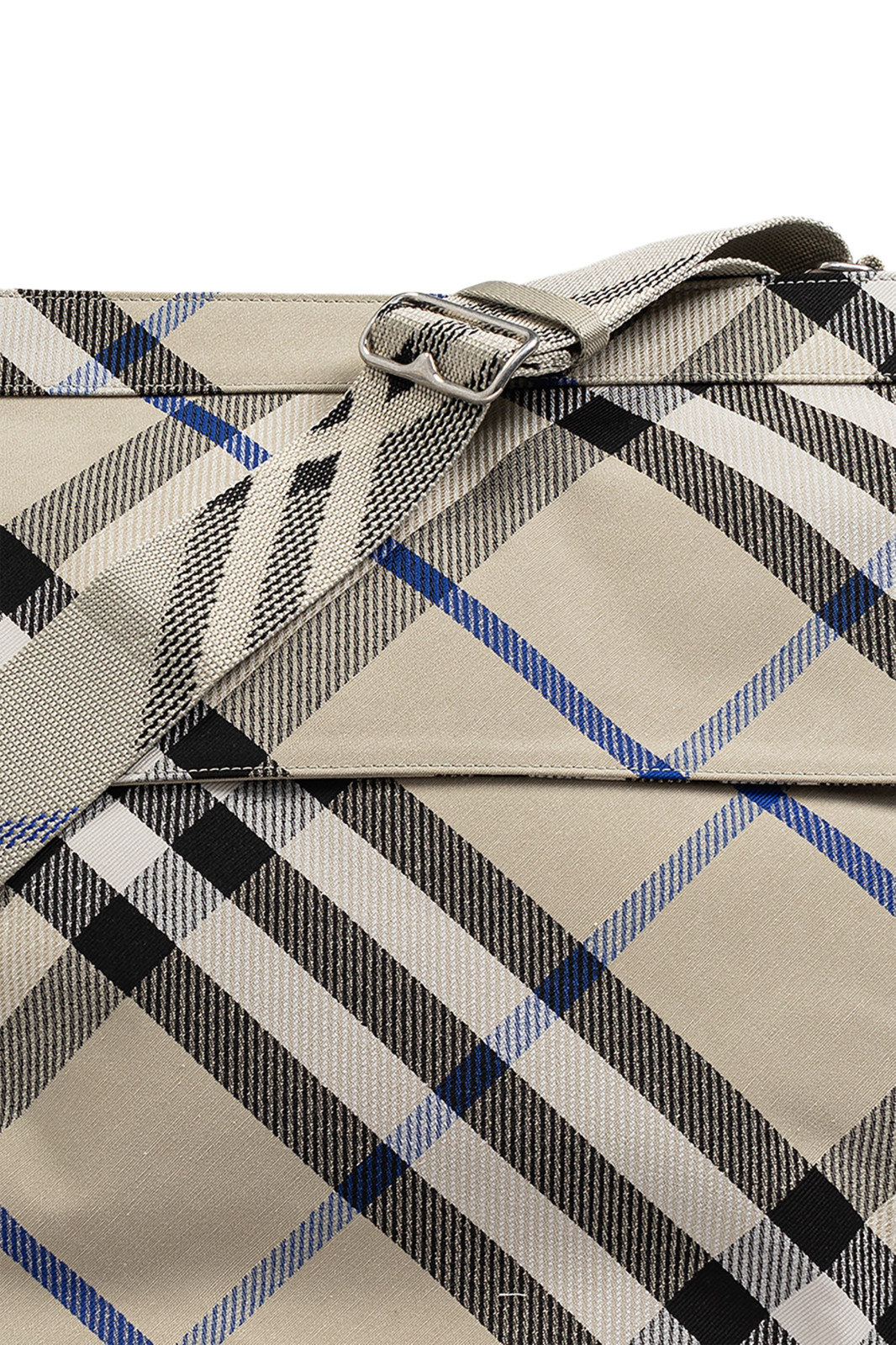 BURBERRY Beige Gray Nylon Shoulder Bag New And Authentic