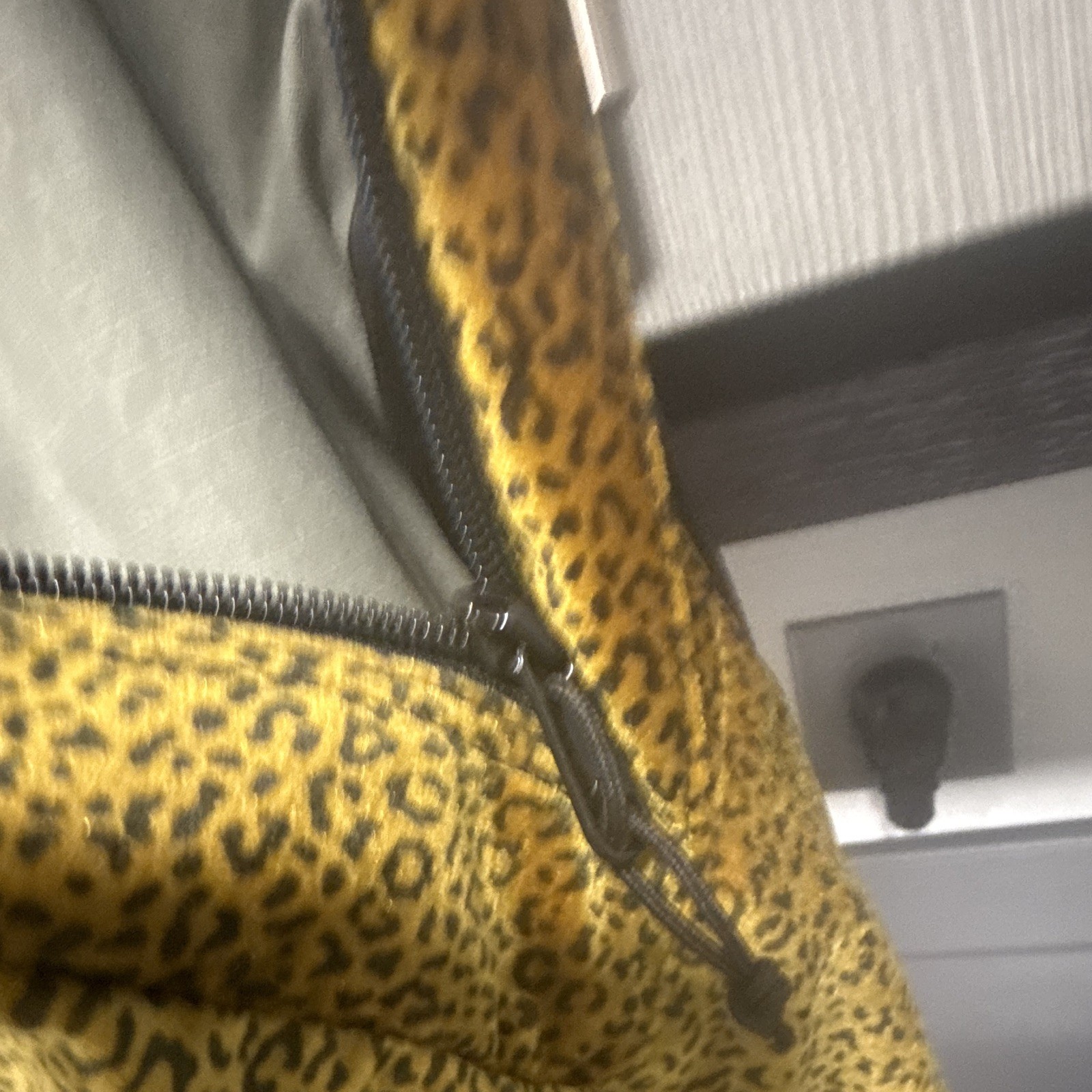 Supreme Animal Print Backpack Yellow/Black Zip Adjustable Straps Casual Travel