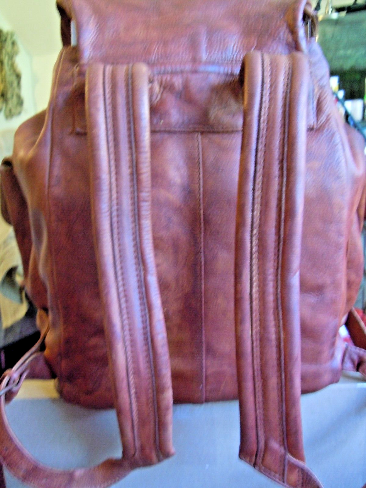 ELLINGTON Vintage Authentic Saddle Brown Leather large Backpack Bag