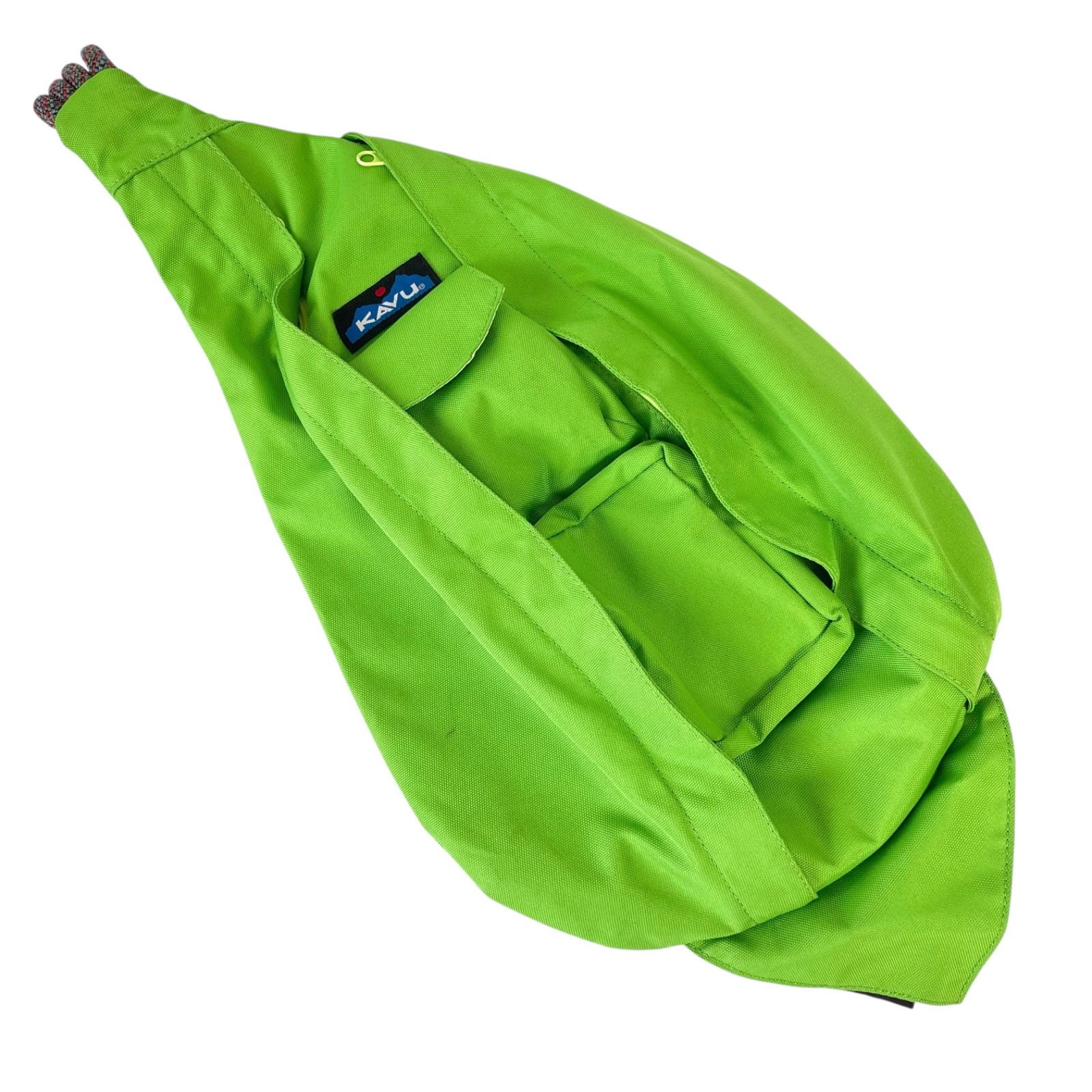 KAVU Rope Bag Sling Backpack Lime Green Crossbody Shoulder Daypack Unisex