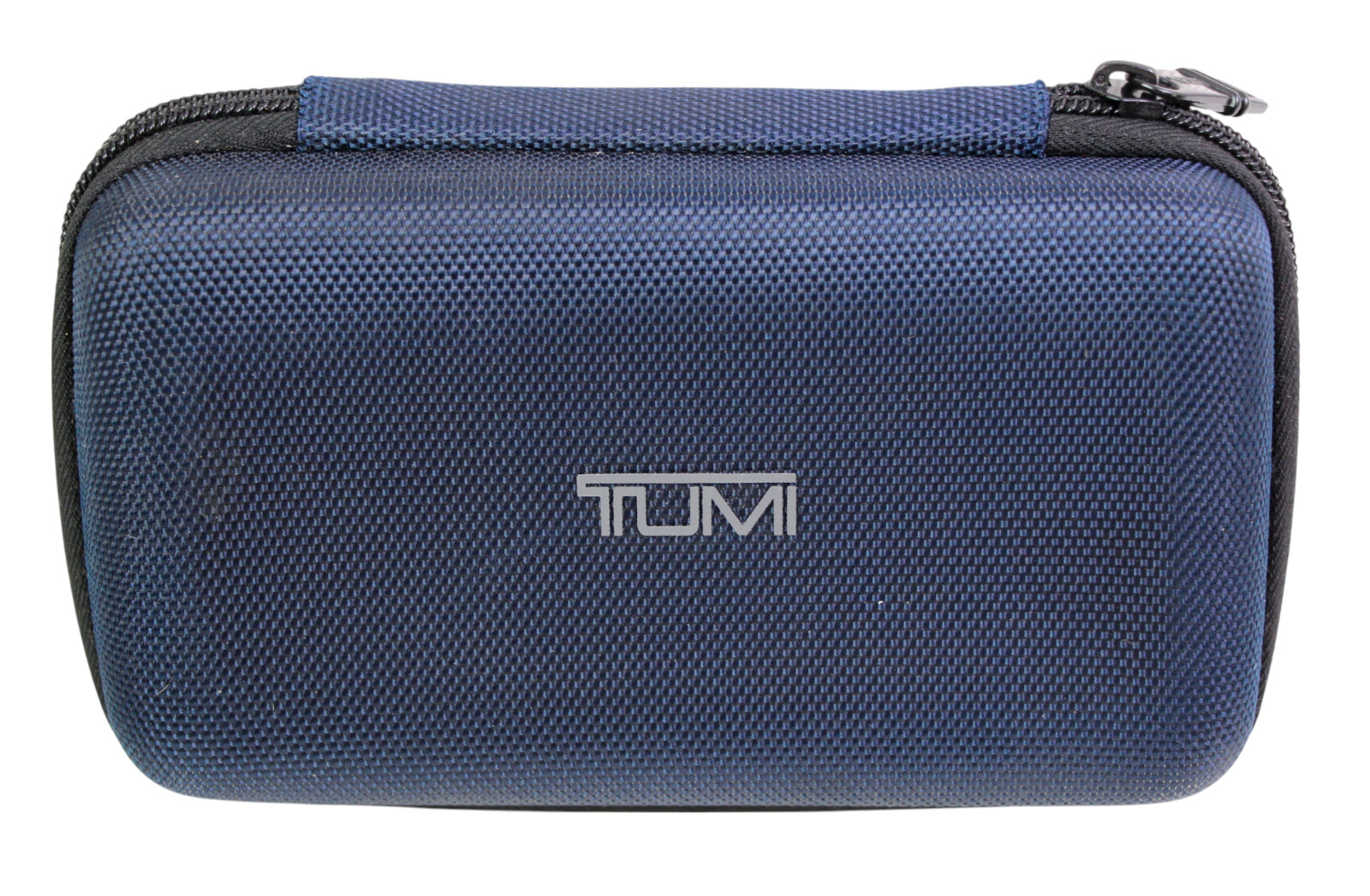 Tumi For Delta BLUE HARD SHELL ZIP AROUND CASE TOILETRY TRAVEL BAG EMPTY