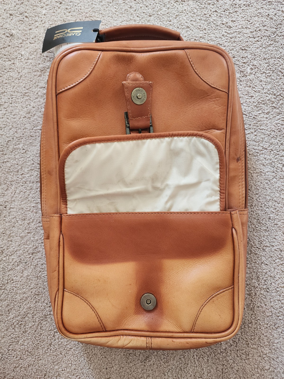 Claire Chase Leather Golf Shoe Bag Colombia Tan Style 808 READ