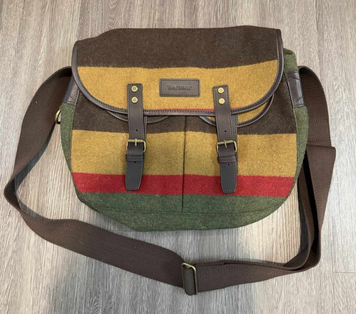 BARBOUR WOOL TARRAS BAG – Multicolor Rare Color-way – EXCELLENT