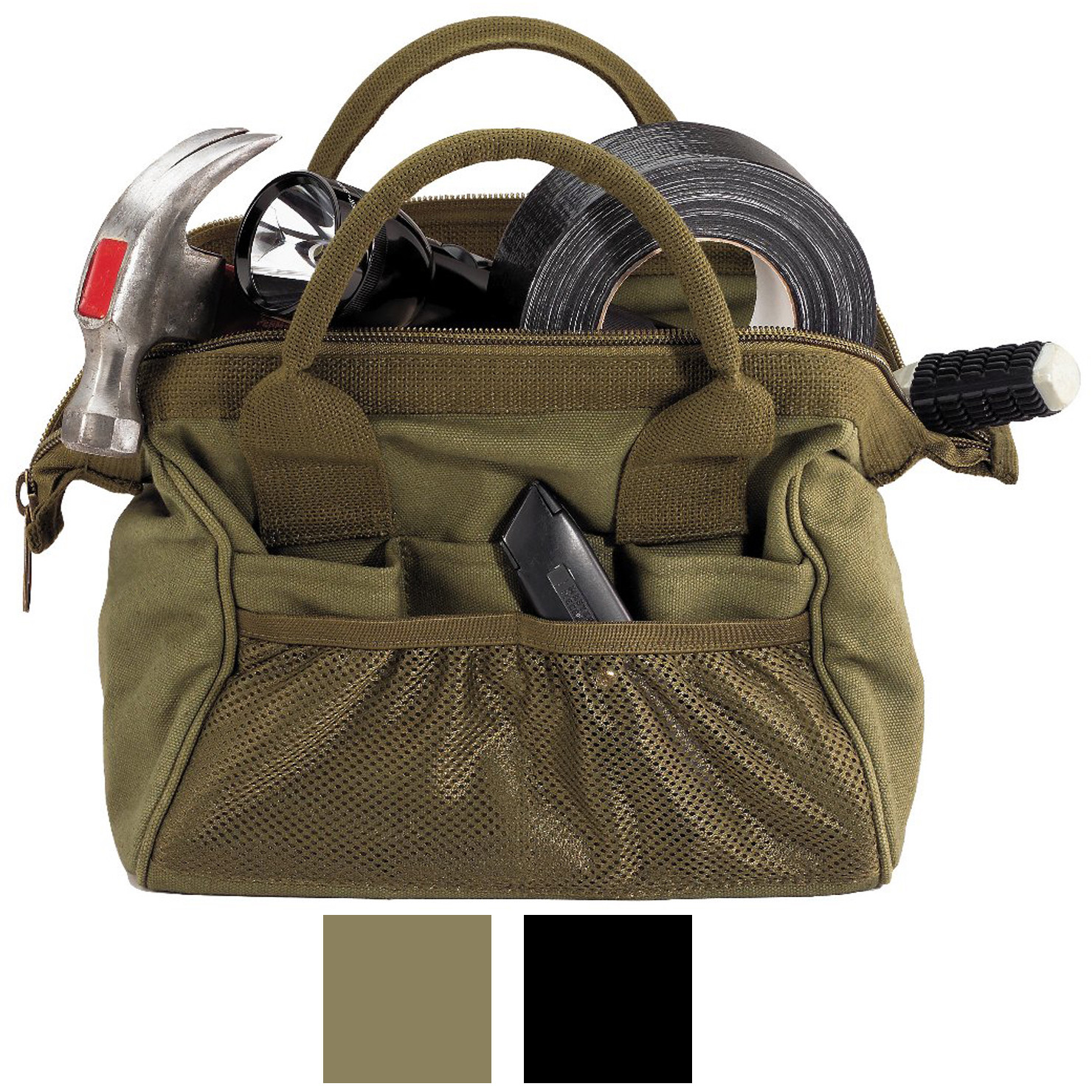 Canvas Platoon Tool Bag Wide-Mouth Large Storage Heavy Duty Work Carry Tote