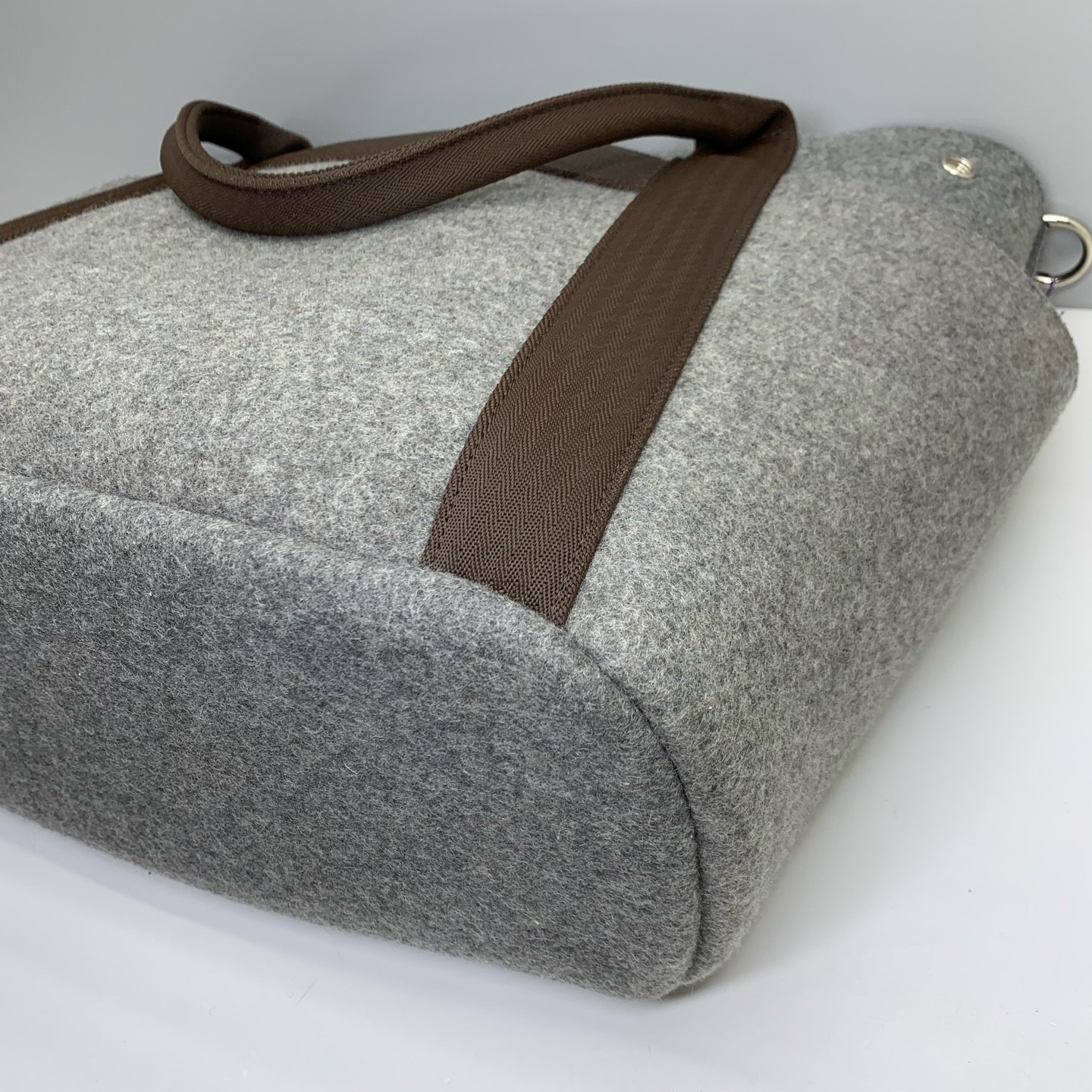 Hermes Pre-Owned Authentic Groom Bag Storage bag Satchel Grey 39*32*16cm