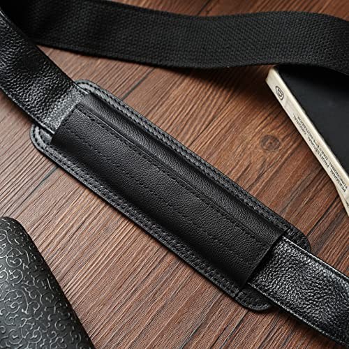Masa Kawa Full Grain Leather Shoulder Strap Pad Replacement for Laptop Bag Duffe
