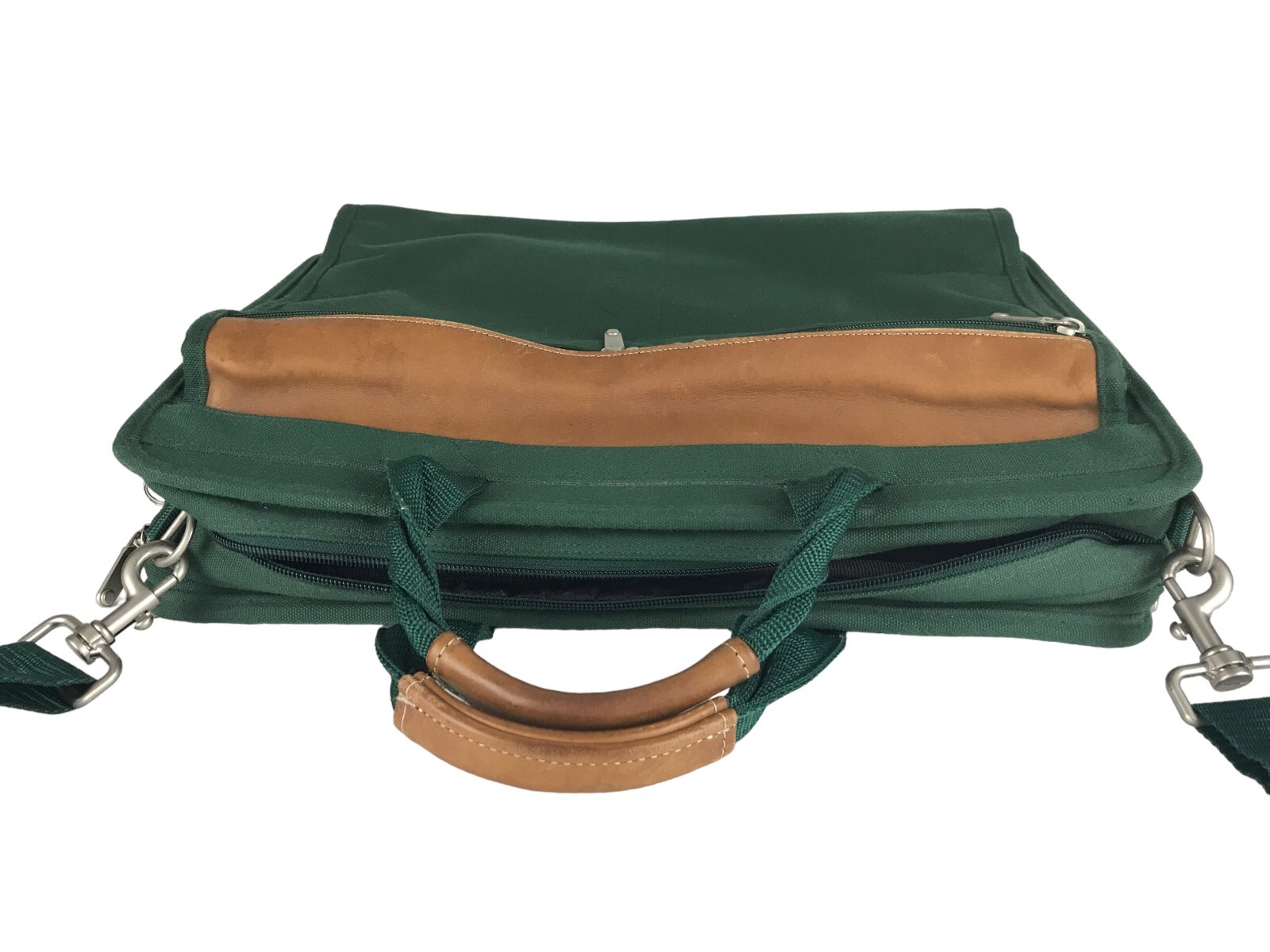 PORT Messenger Bag Mens Green Brown Protection System Laptop Sleeve