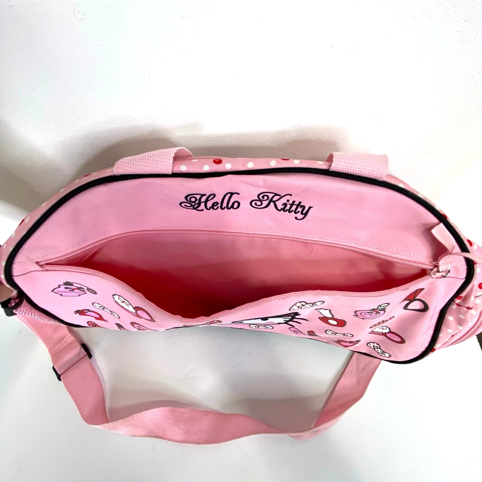 HELLO KITTY Sanrio Pink Duffle Bag Carry On Overnight Travel 18 x 11 Dance Gym