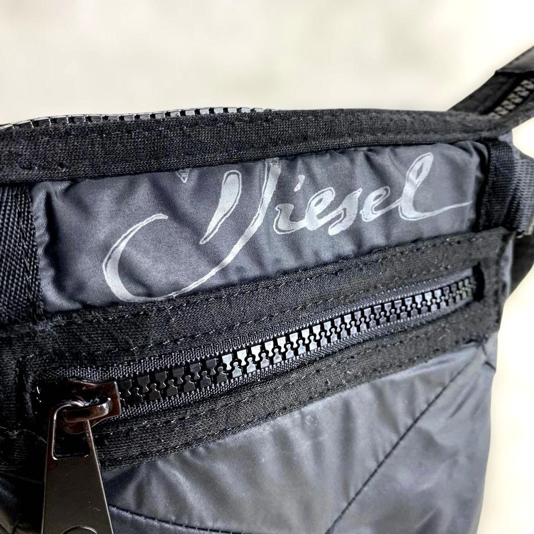 Diesel Men Vintage Archive Shoulder Bag Zipper 16x16cm Luxury Stylish Casual ITA