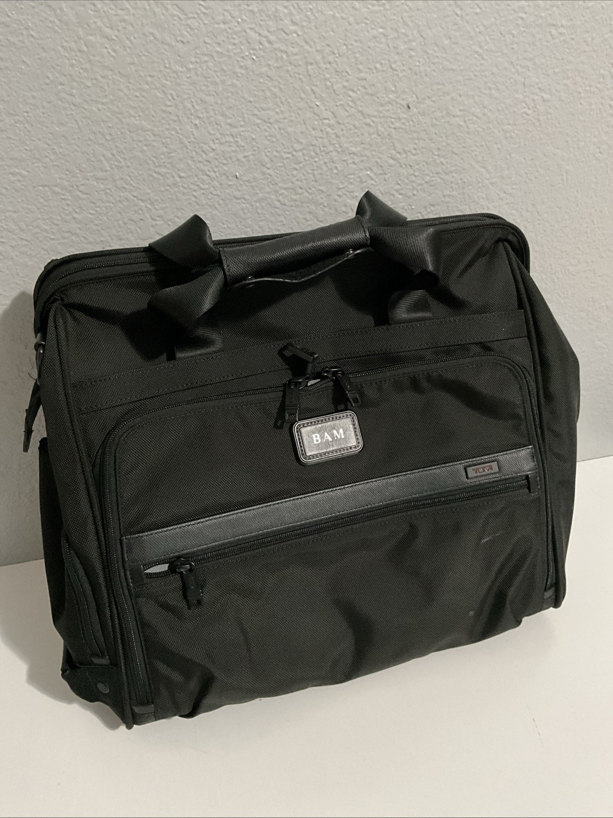 TUMI ‘Alpha 2’ Black Nylon Framed Soft Duffle Bag – 221261D2U
