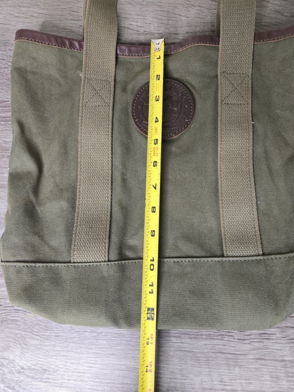Duluth Pack Bag Olive Canvas Tote Vintage Fade USA Handmade 14x13x5 book Grocery