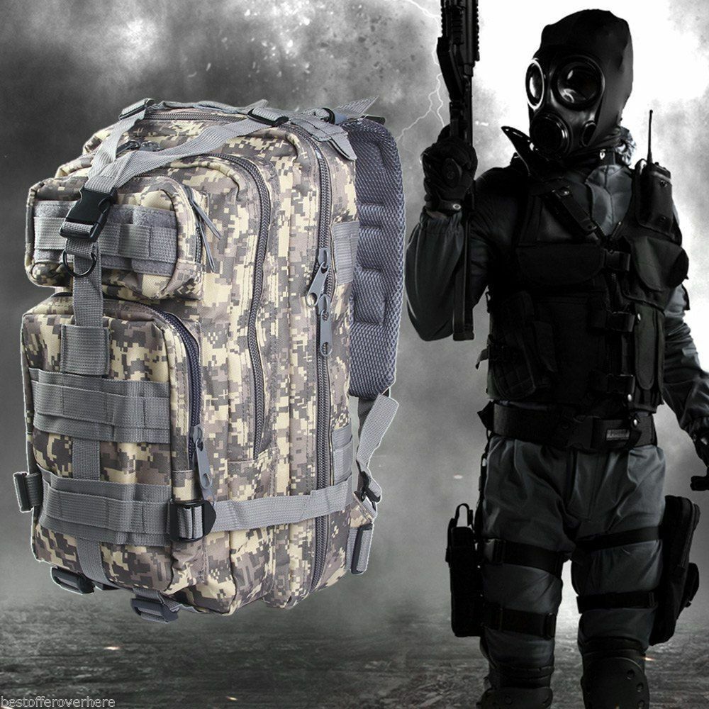 Military Tactical Rucksack Backpack Daypack Bag Hiking Camping Outdoor Sport US