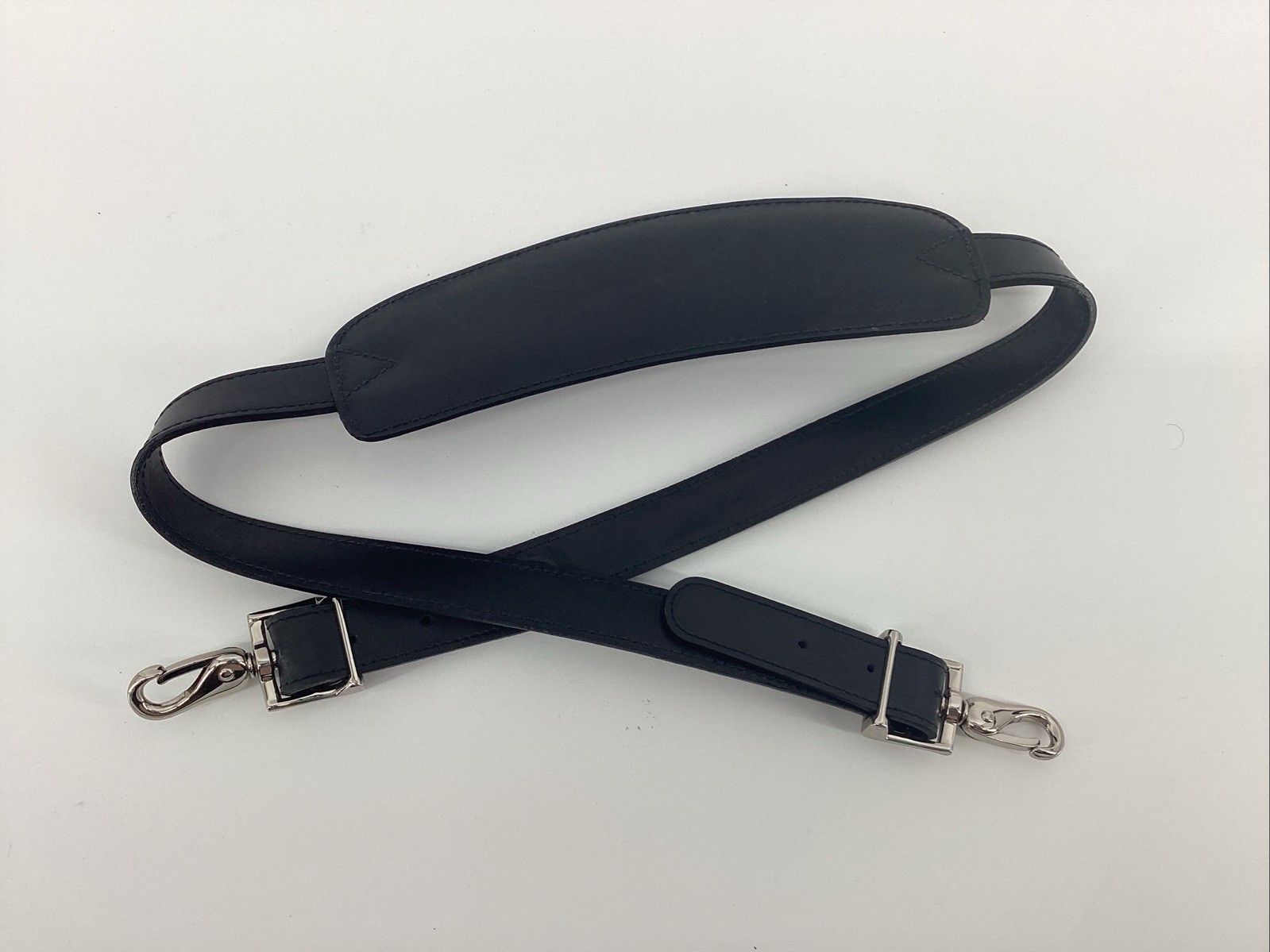 Jack Georges Black Leather Strap For Briefcase Purse Bag ***STRAP ONLY***
