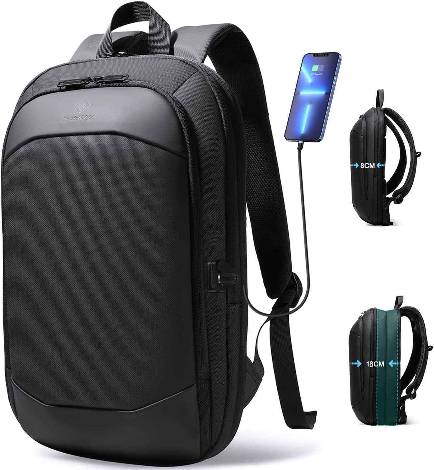 Business Backpack for Men 17 Inch,Slim & Expandable Waterproof Travel Laptop Bac