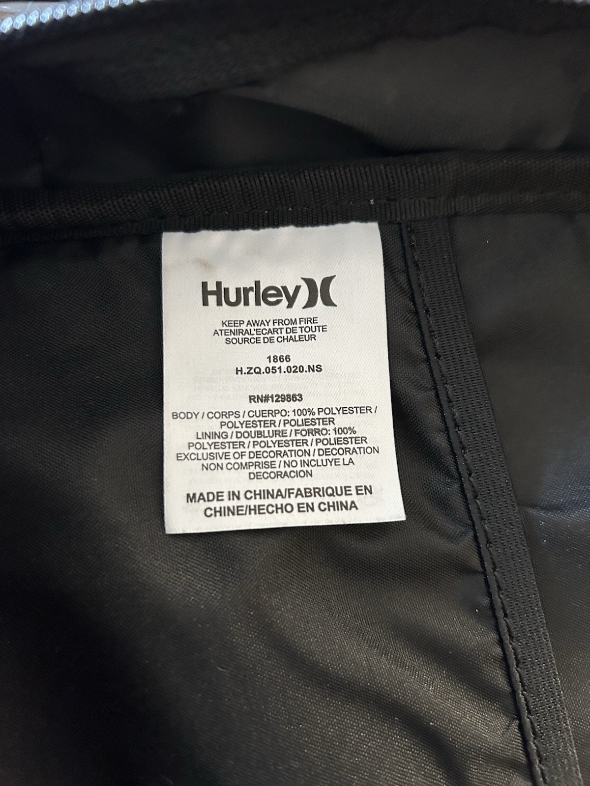 Hurley Blockade Backpack Padded Laptop Storage School Work Travel Unisex Bag