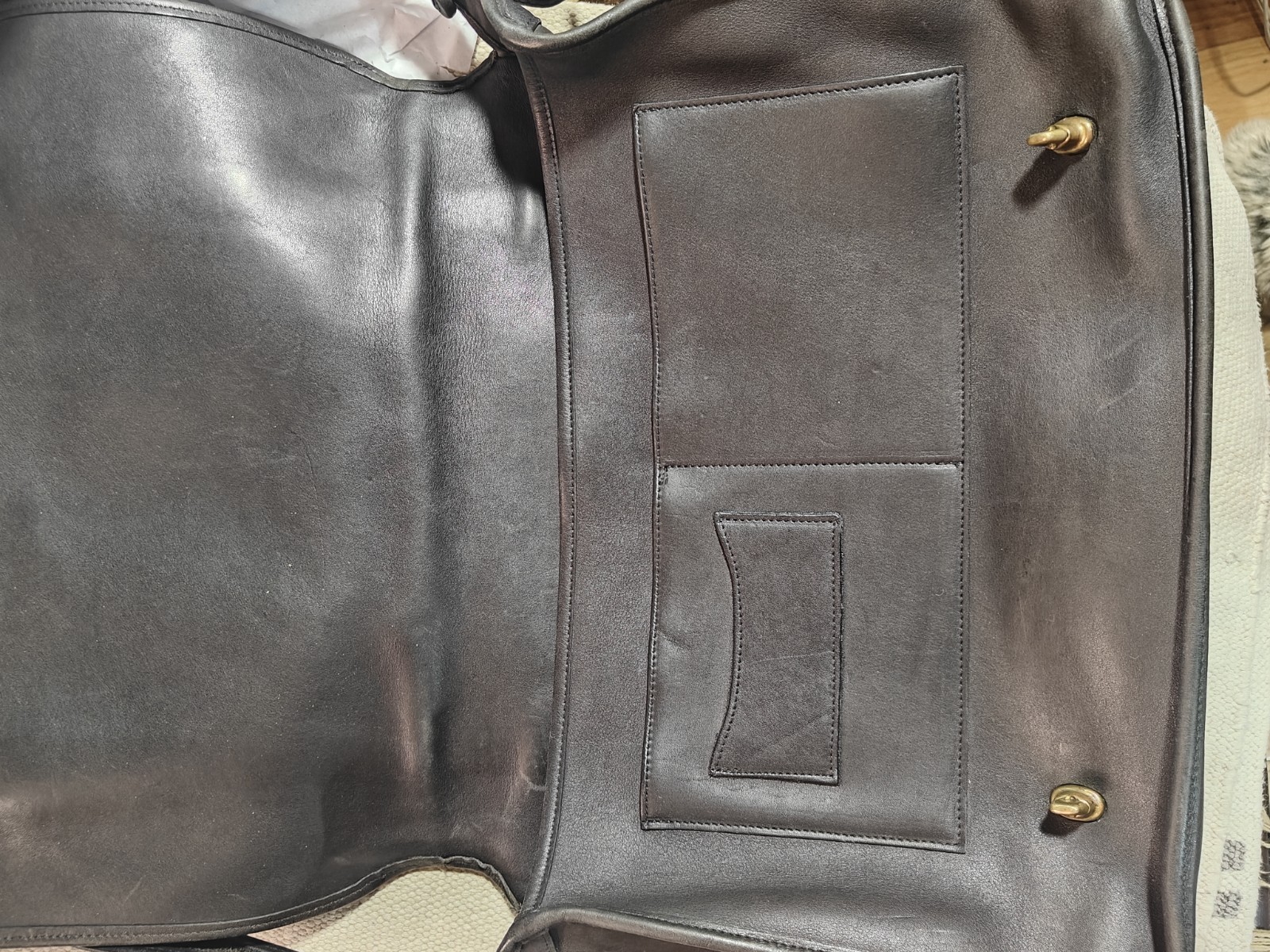 Vintage Coach Messenger Bag Two Tone Work Bag Laptop Rugged And Edgy USA