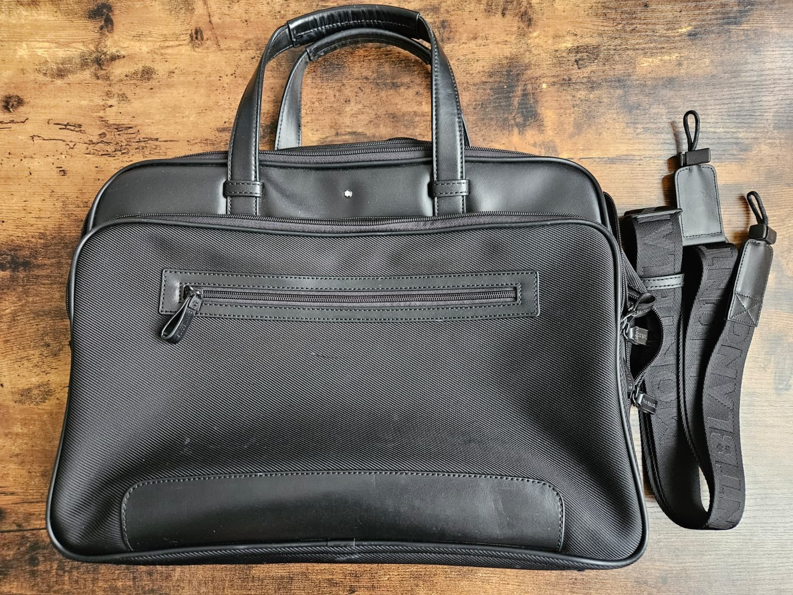 Montblanc Nightflight Document Briefcase – Nylon & Black Leather – ORIGINAL
