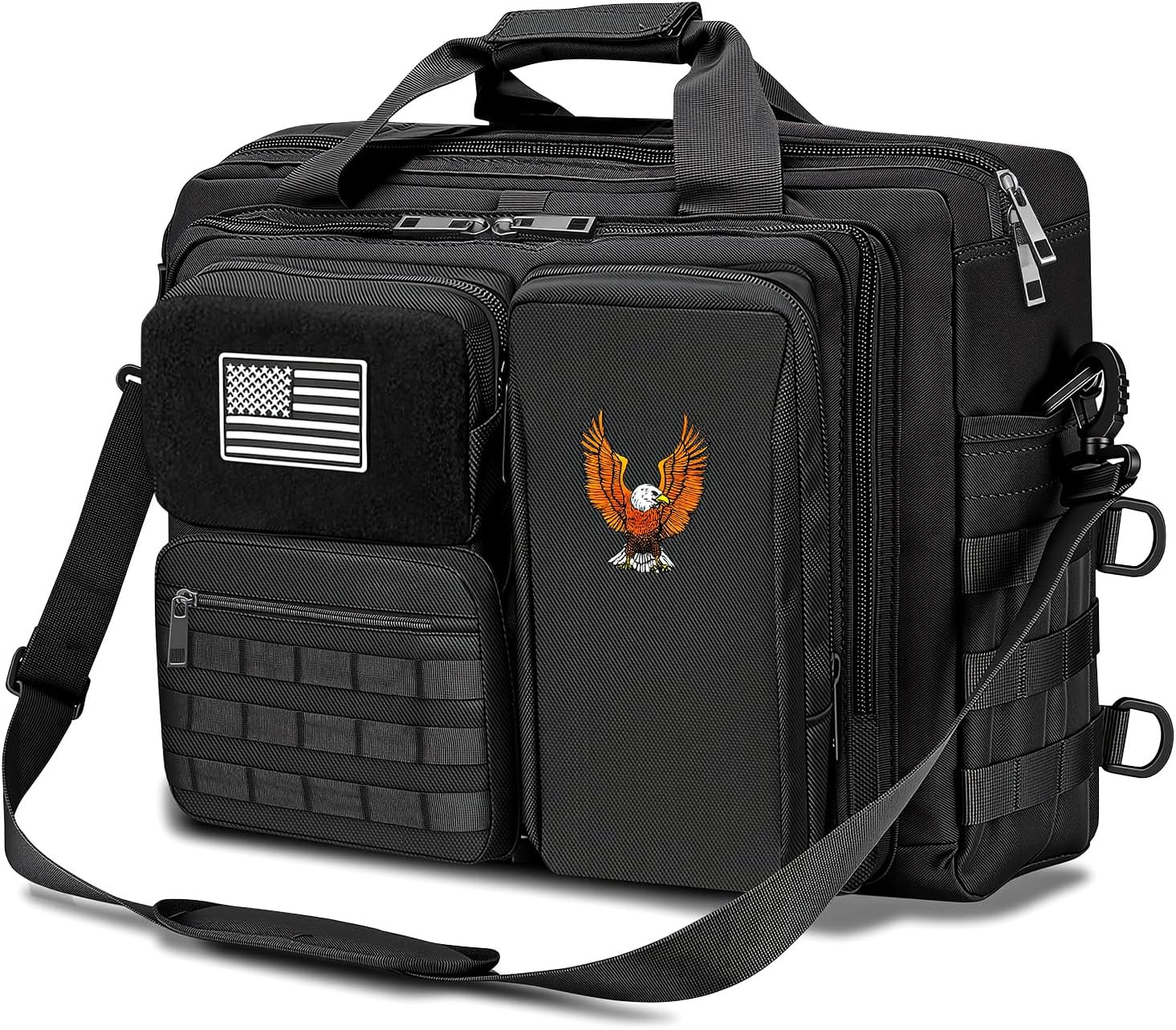Professional Tactical Laptop Messenger Bag for Travel and Business, 15.6/18.5 In