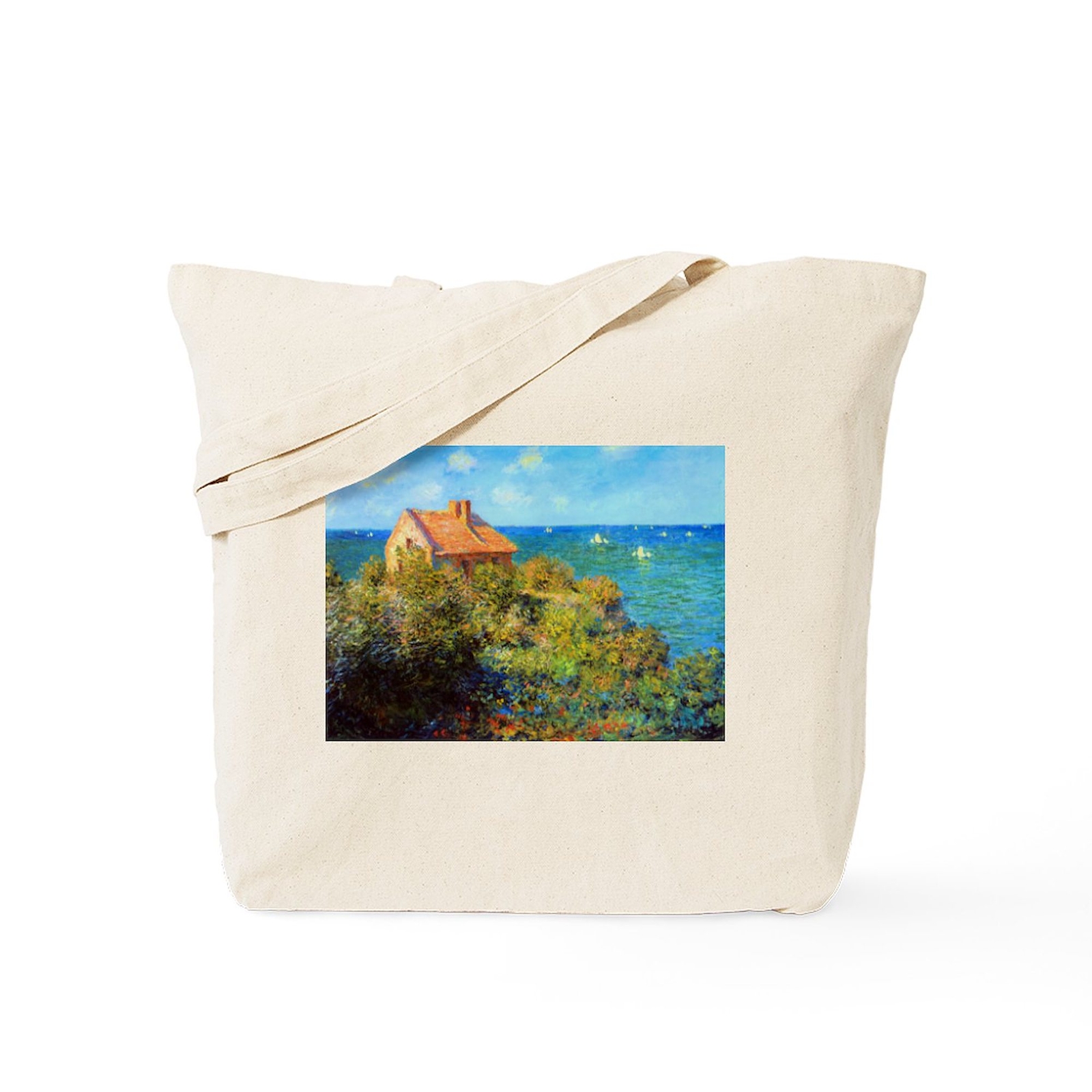 CafePress Claude Monet Fisherman’s Cottage Tote Bag (676964156)