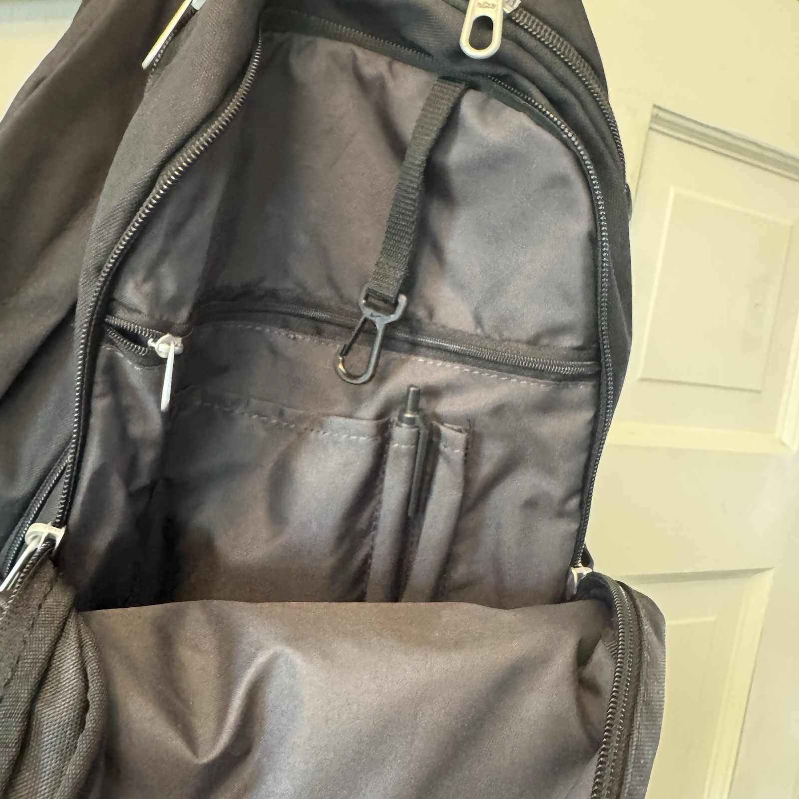 VTG Y2K Nike Mesh See Through Backpack Black 4 Pockets 18x13x5