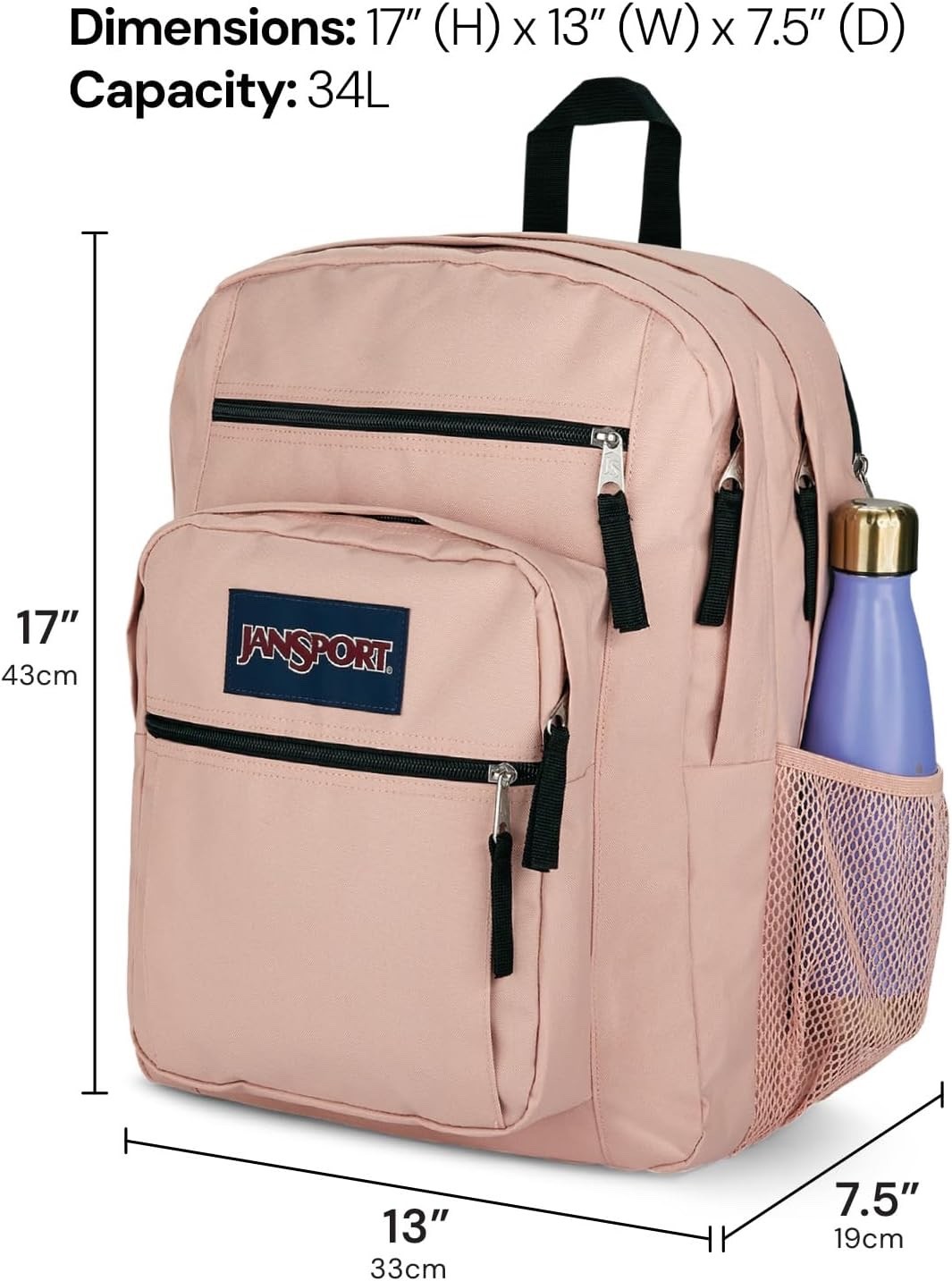 JanSport Laptop Backpack – Misty Rose