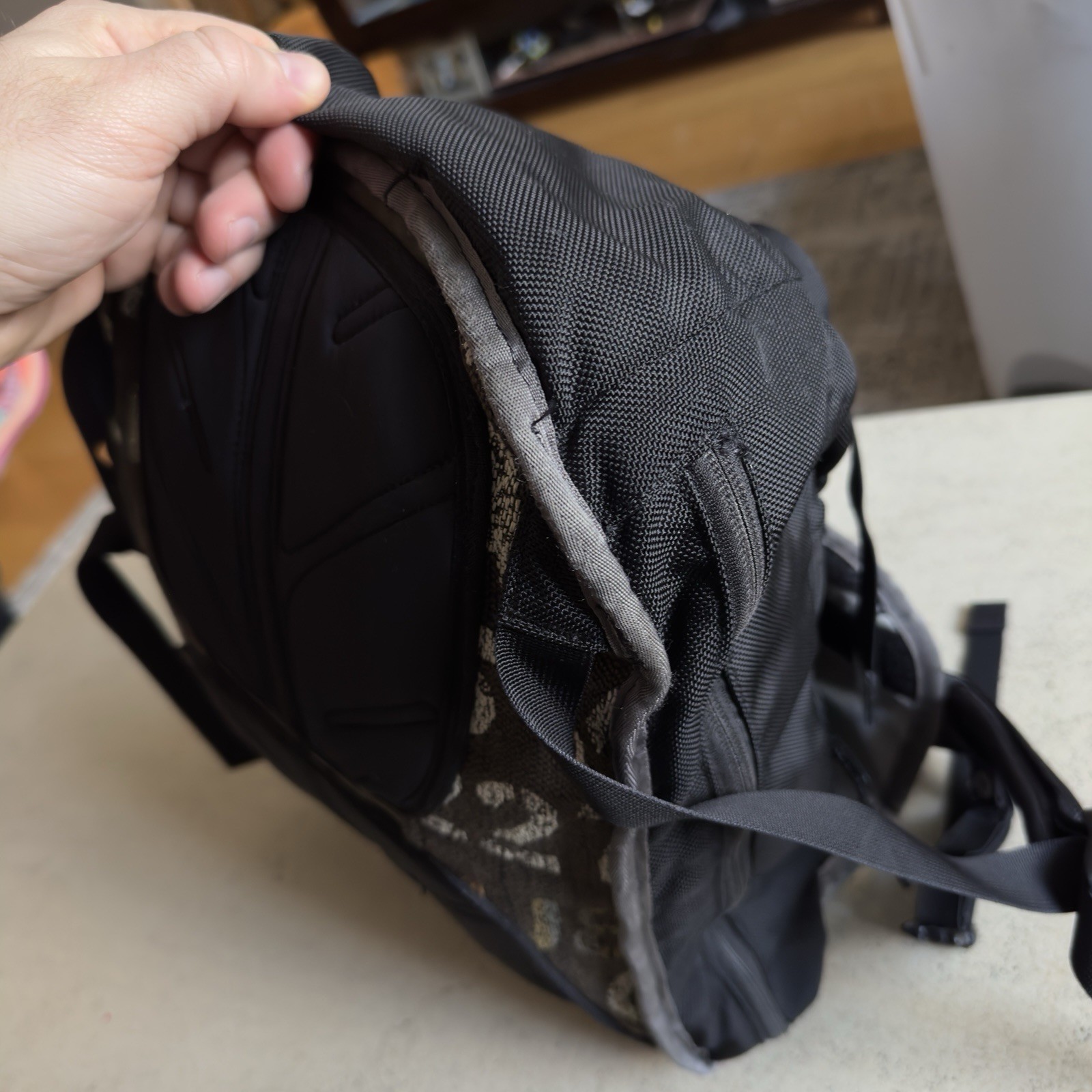Vintage TIMBUK2 Commuter Backpack Laptop Waxed Canvas Tapestry Made In SF