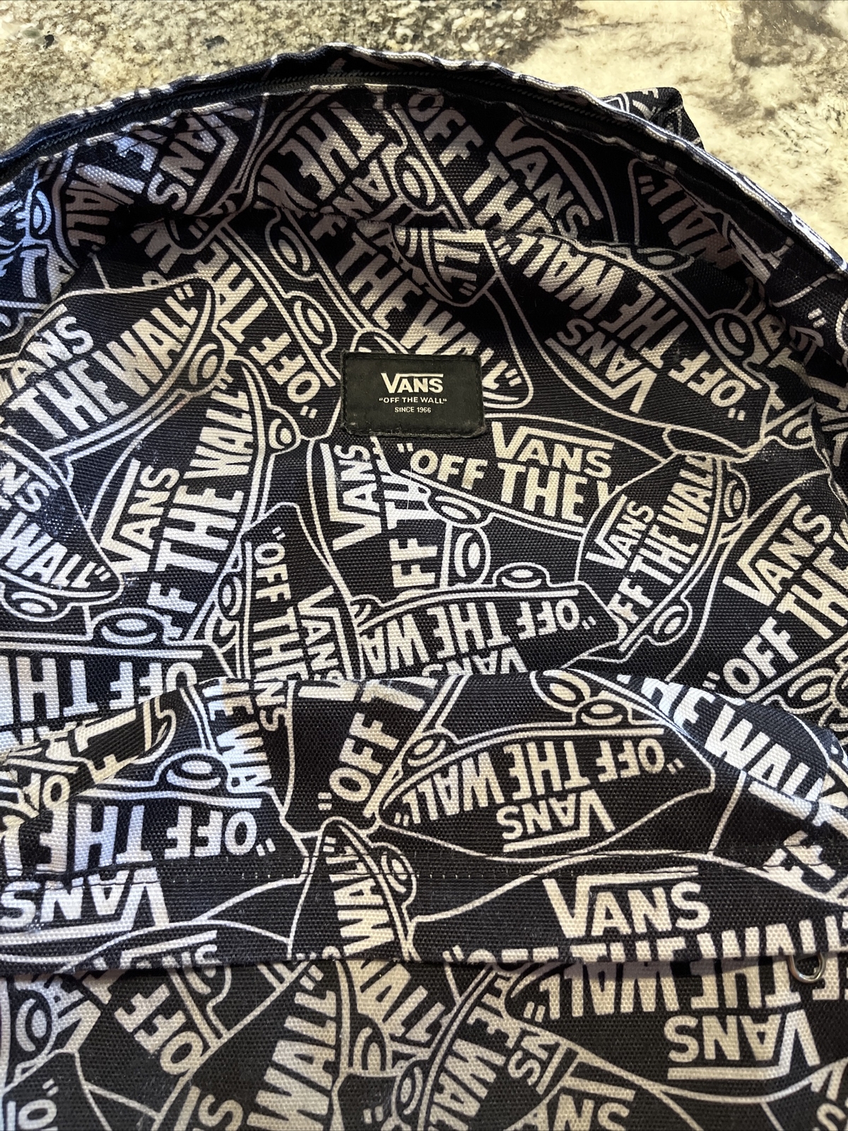 Vans Old Skool lll Off The Wall Black & White Backpack Logo Print