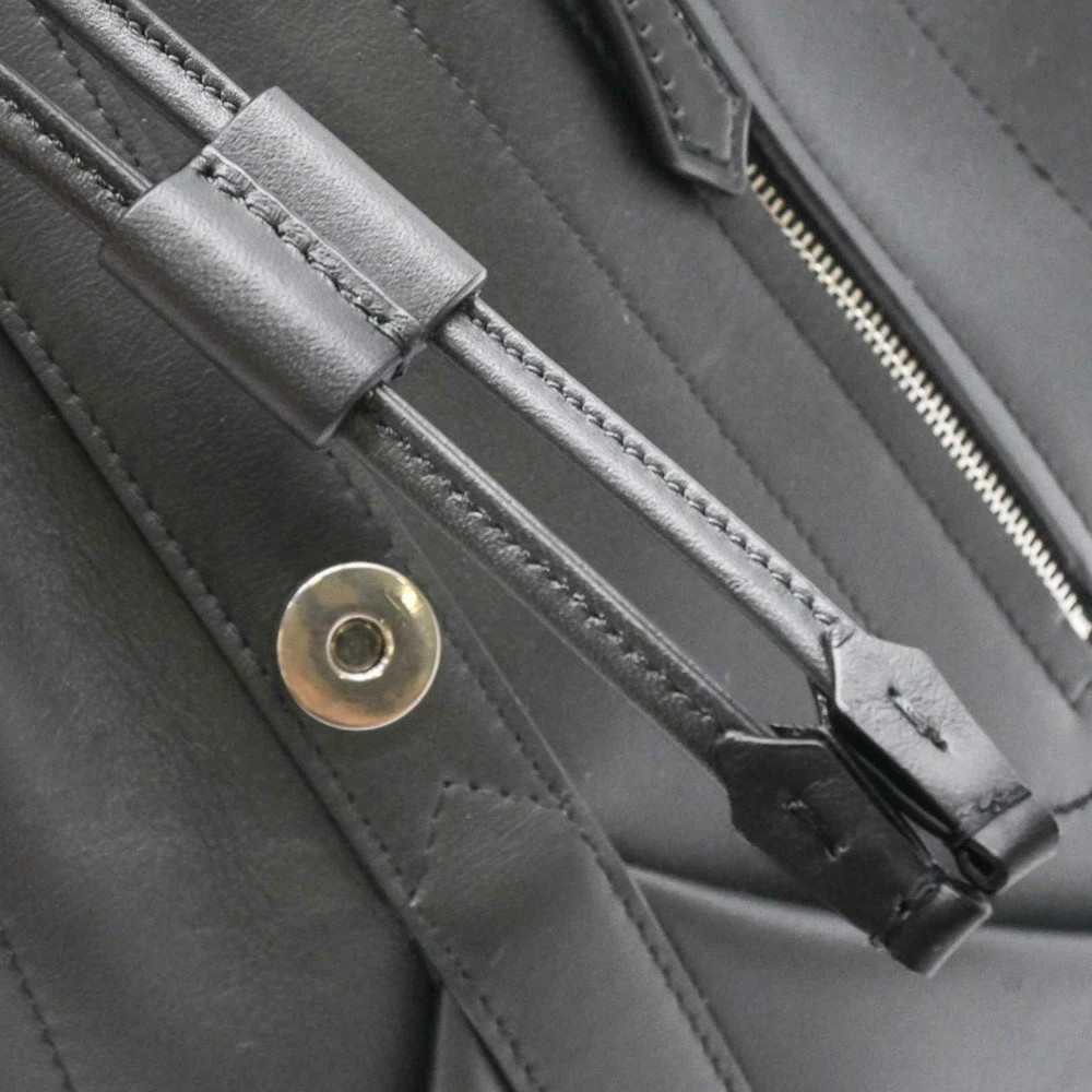 Montblanc Backpack Business Bag Leather Black 38x34x16cm pre-owned