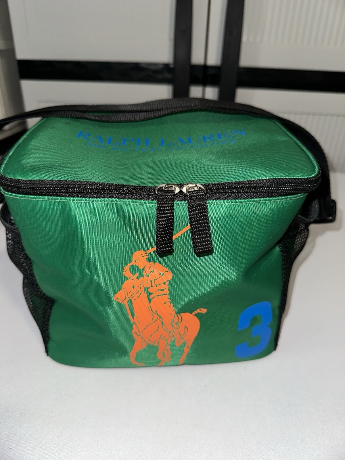 Polo Ralph Lauren Big Pony Collection Green Travel Work Lunch Box Bag